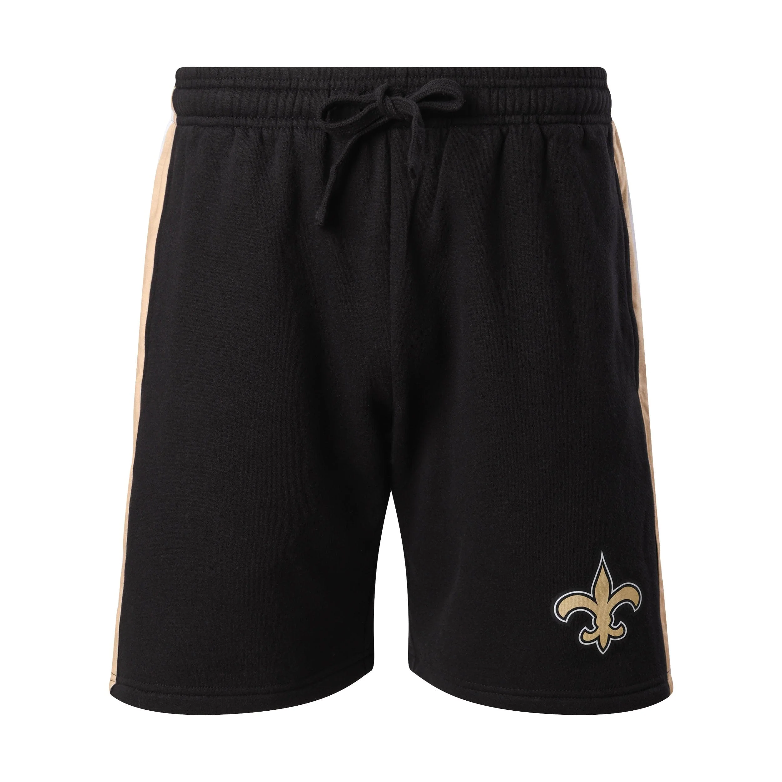 New Orleans Saints NFL Mens Side Stripe Fleece Shorts - Image 4