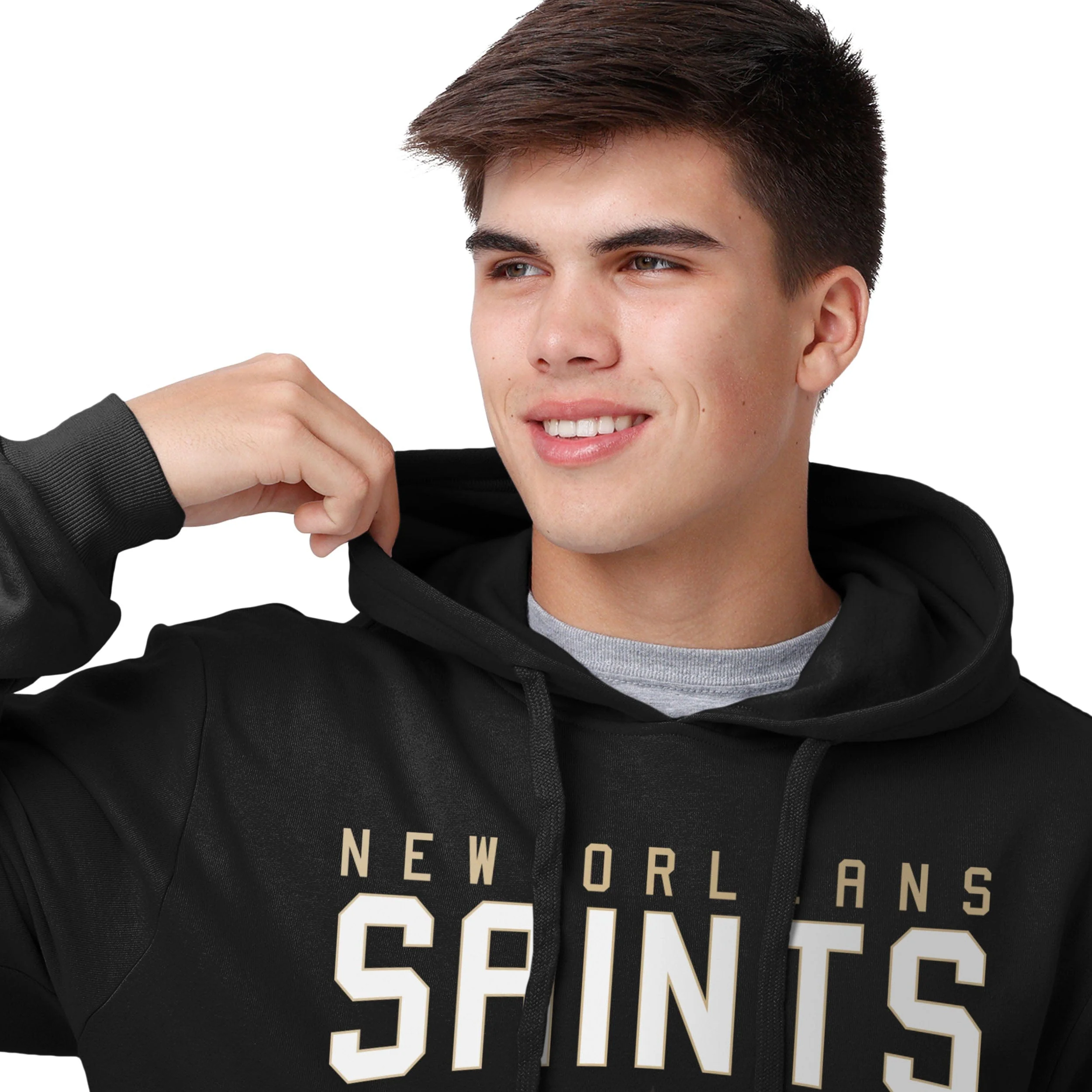 New Orleans Saints NFL Mens Solid Hoodie - Image 4