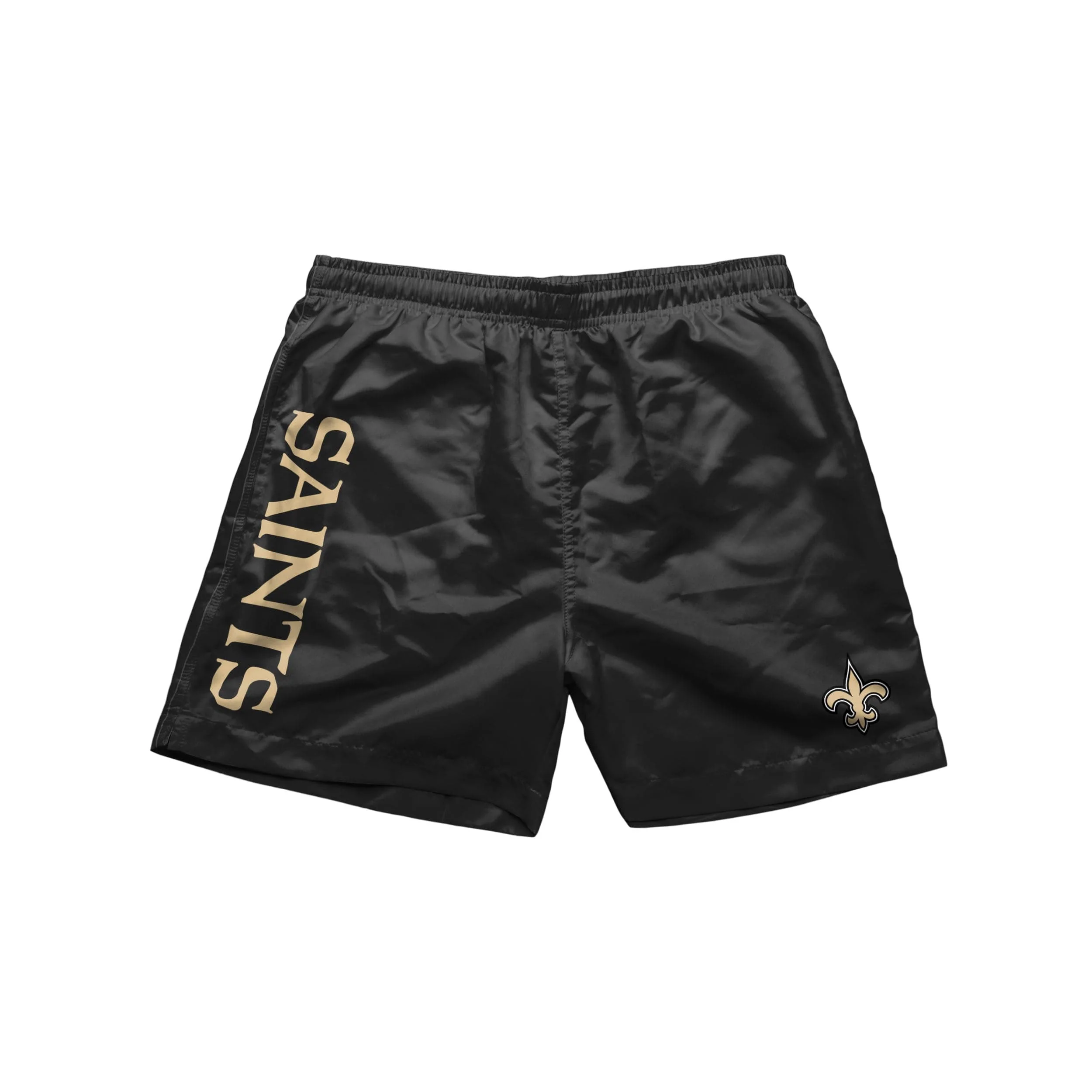 New Orleans Saints NFL Mens Solid Wordmark 5.5" Swimming Trunks - Image 4