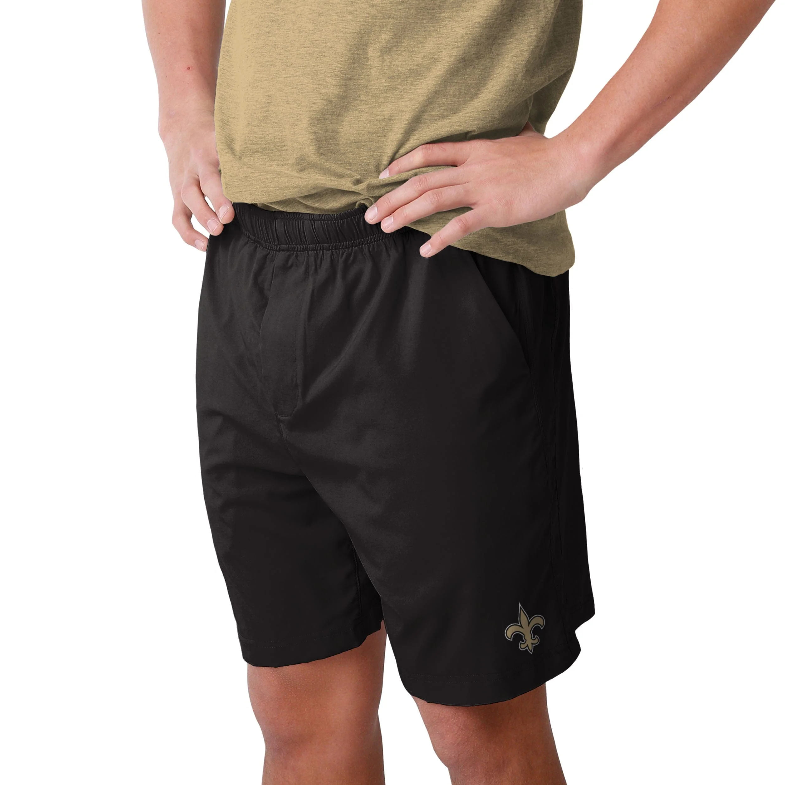 New Orleans Saints NFL Mens Solid Woven Shorts - Image 2