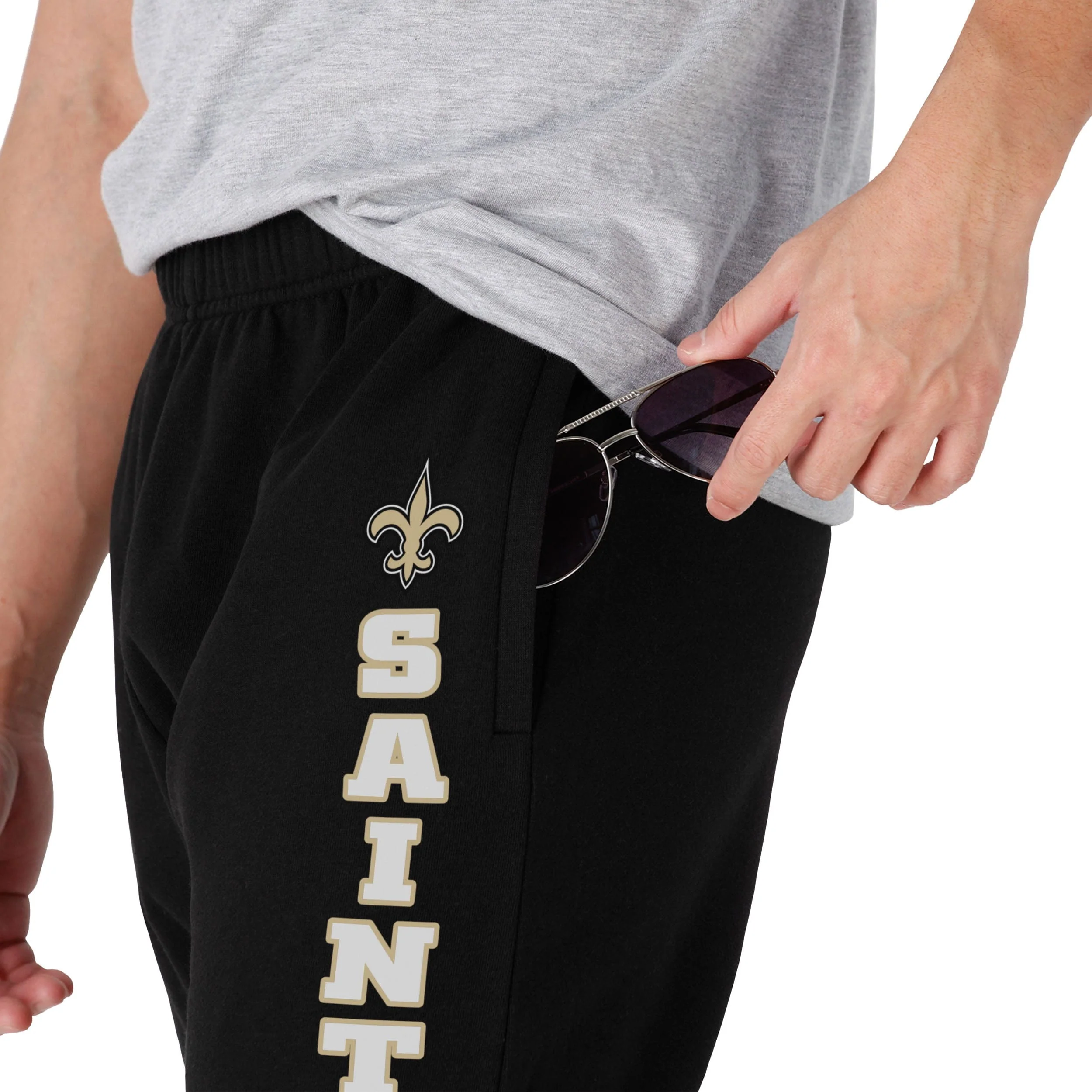 New Orleans Saints NFL Mens Team Color Sweatpants - Image 3