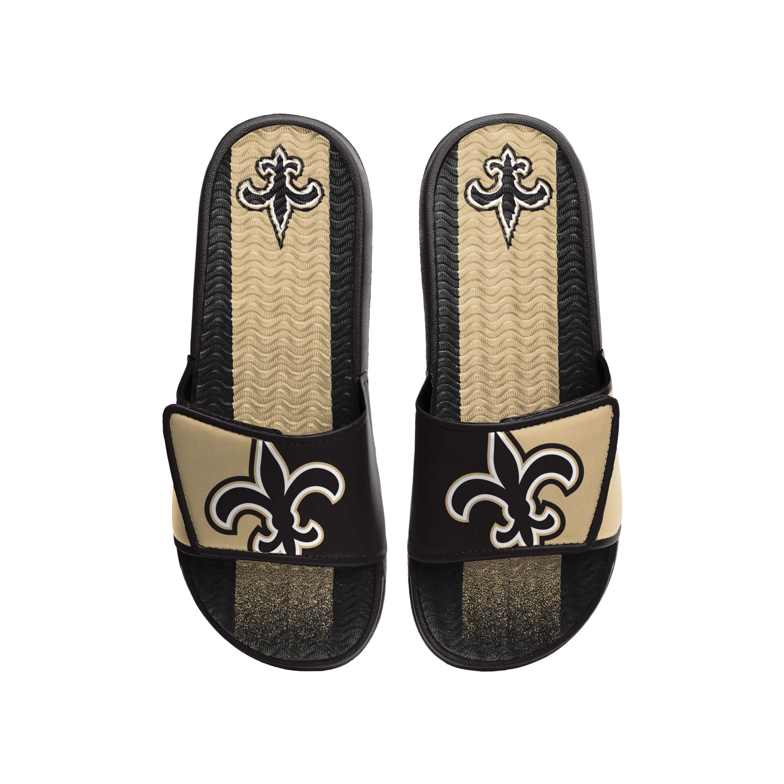 New Orleans Saints NFL Mens Team Stripe Gel Slide - Image 2