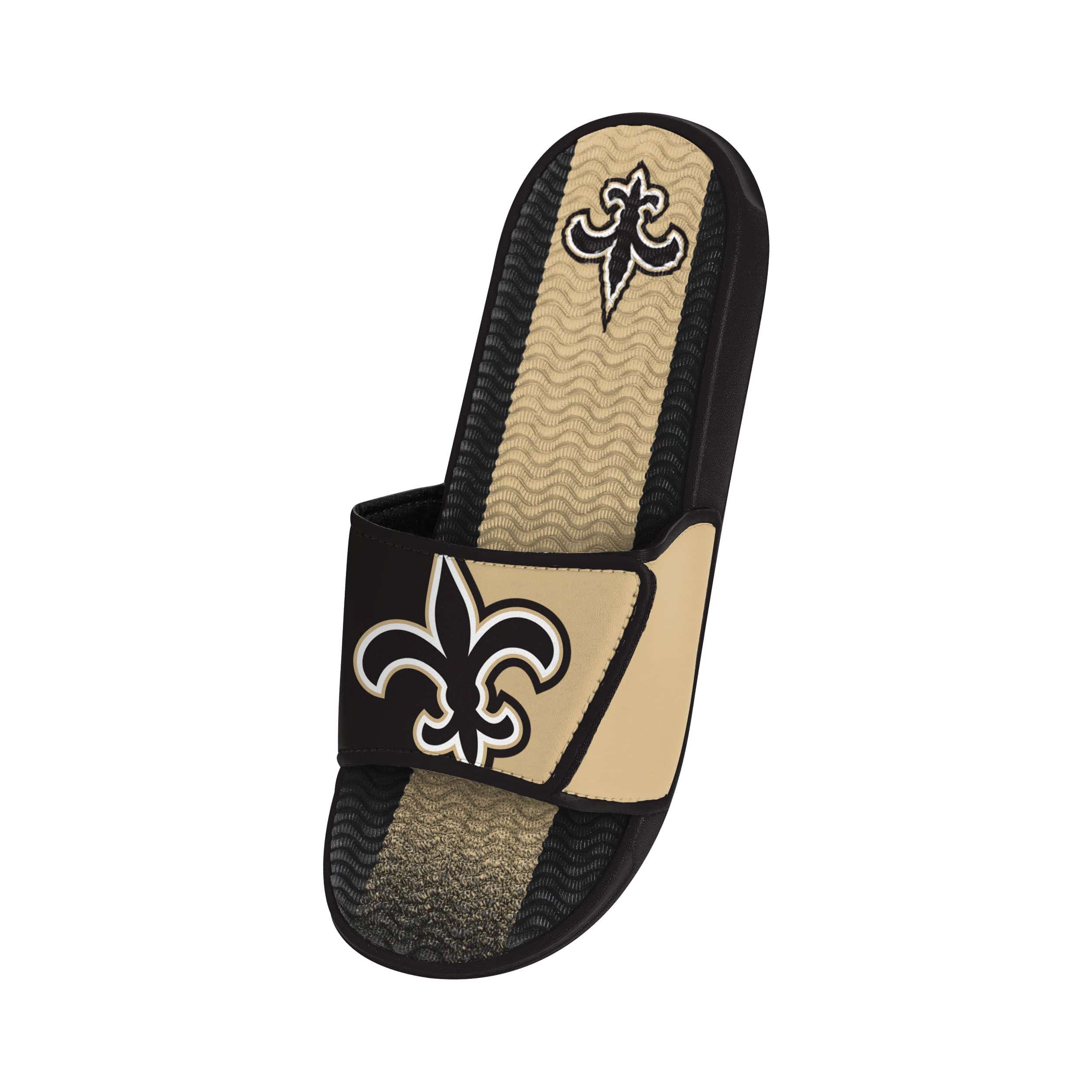 New Orleans Saints NFL Mens Team Stripe Gel Slide - Image 3