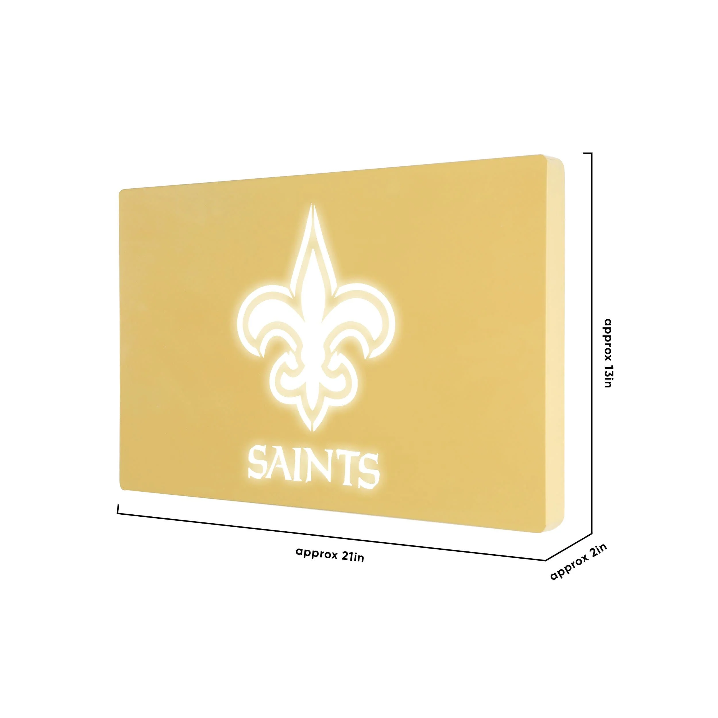 New Orleans Saints NFL Metal Light Up Logo Sign - Image 3