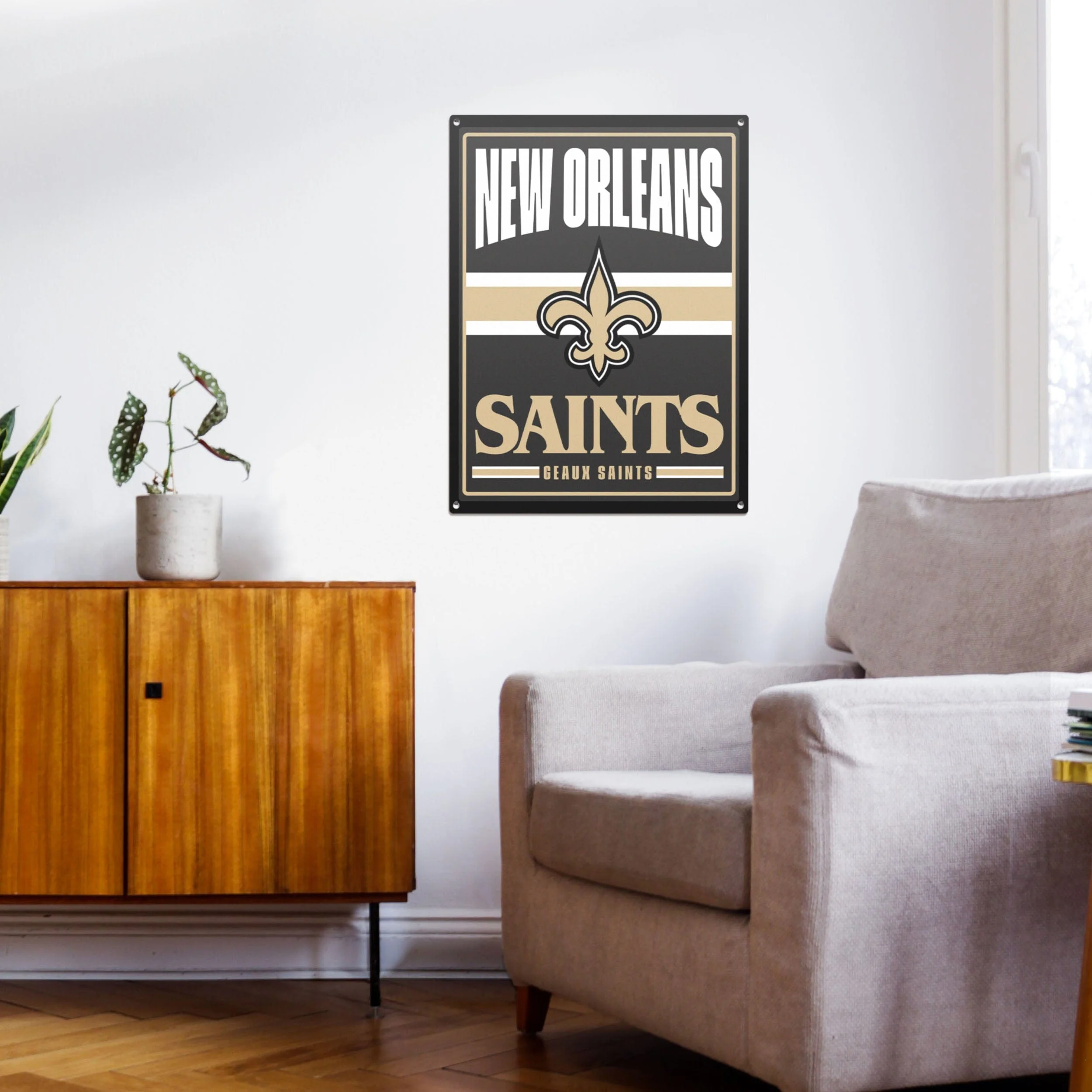 New Orleans Saints NFL Metal Tacker Wall Sign - Image 3