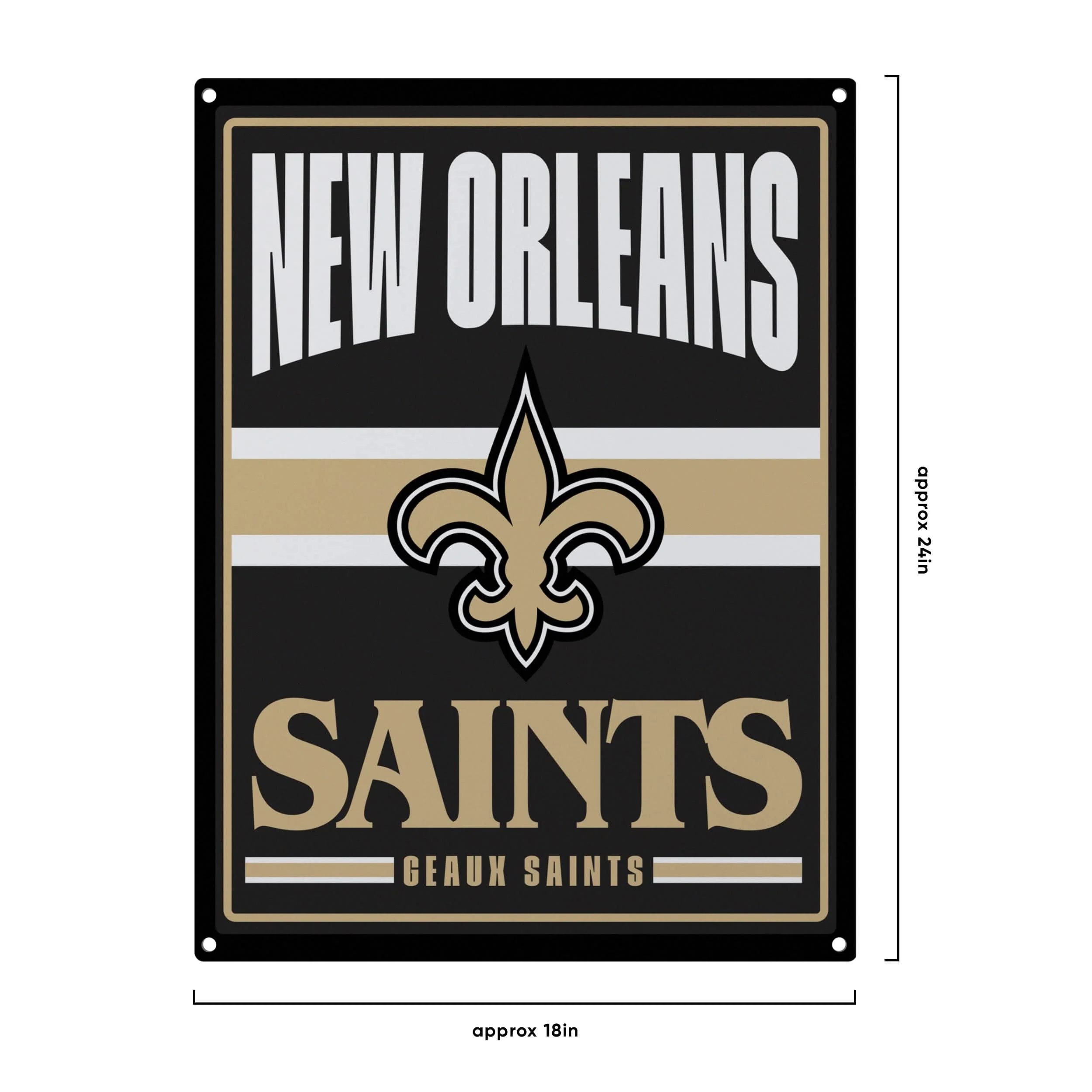New Orleans Saints NFL Metal Tacker Wall Sign - Image 4