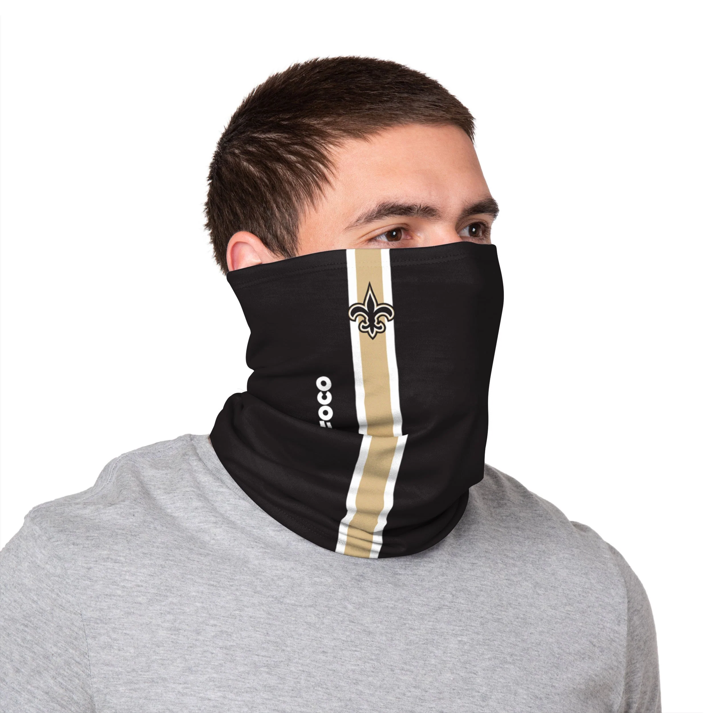 New Orleans Saints NFL On-Field Sideline Logo Gaiter Scarf - Image 3