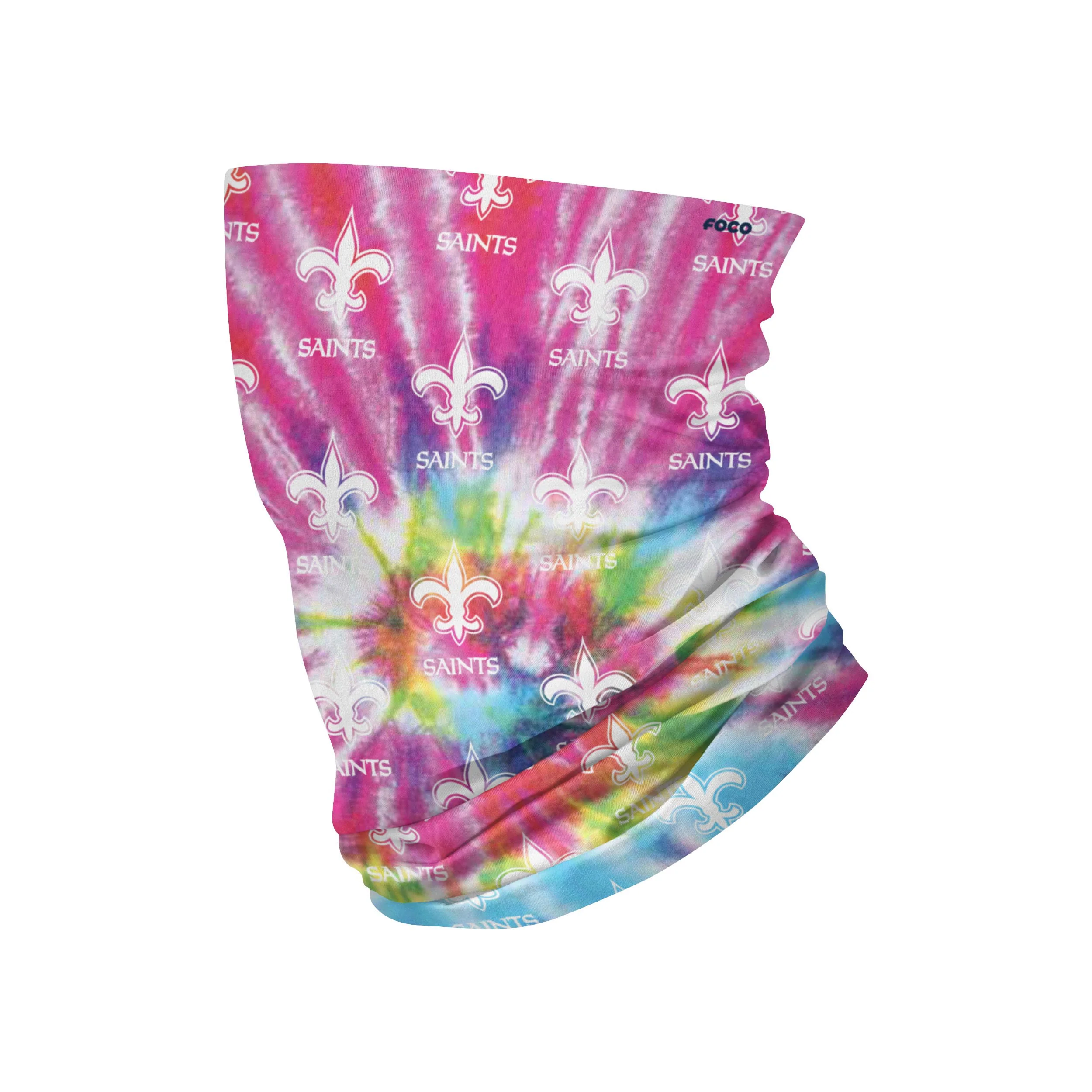 New Orleans Saints NFL Pastel Tie-Dye Gaiter Scarf