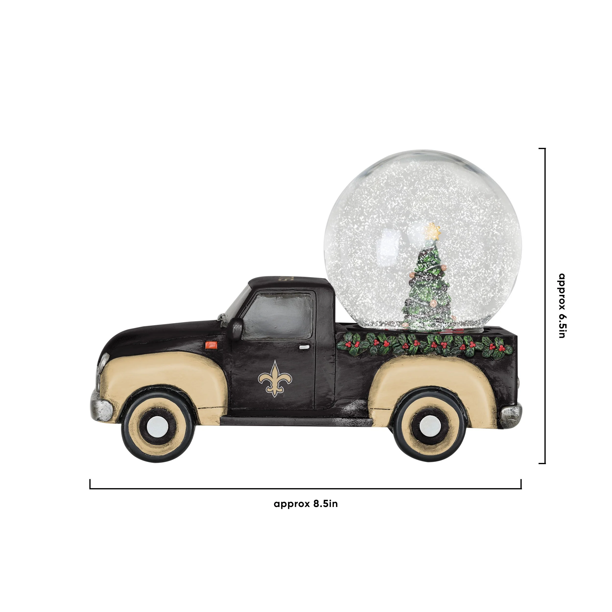 New Orleans Saints NFL Pickup Truck Snow Globe - Image 5