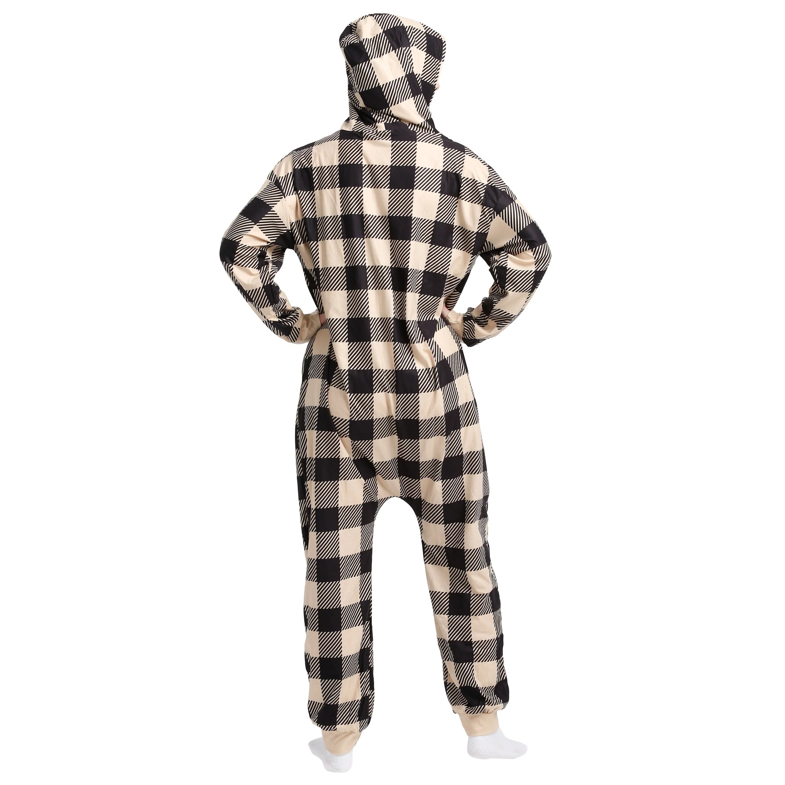 New Orleans Saints NFL Plaid One Piece Pajamas - Image 2