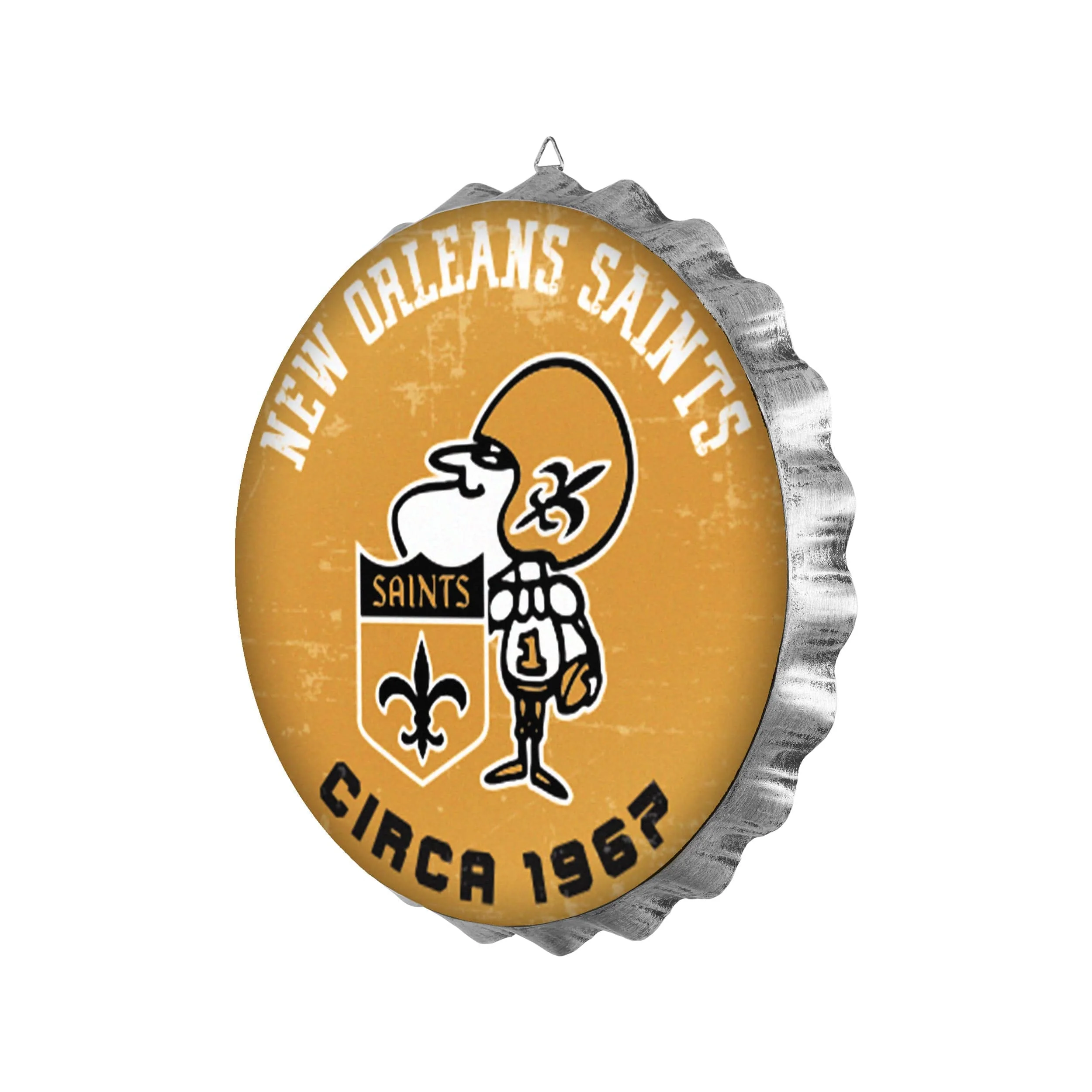 New Orleans Saints NFL Retro Bottle Cap Wall Sign - Image 2