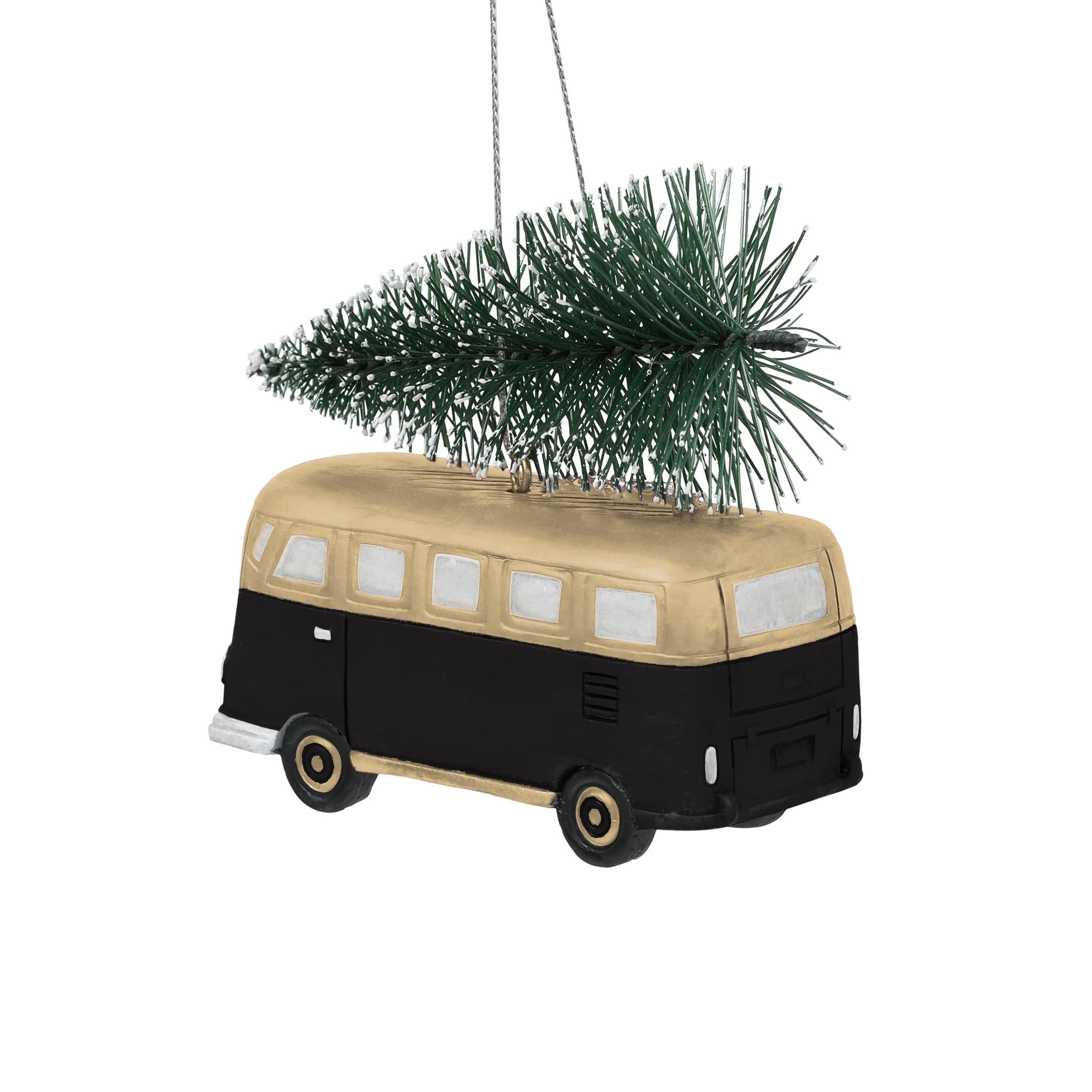 New Orleans Saints Retro Bus With Tree Ornament - Image 3