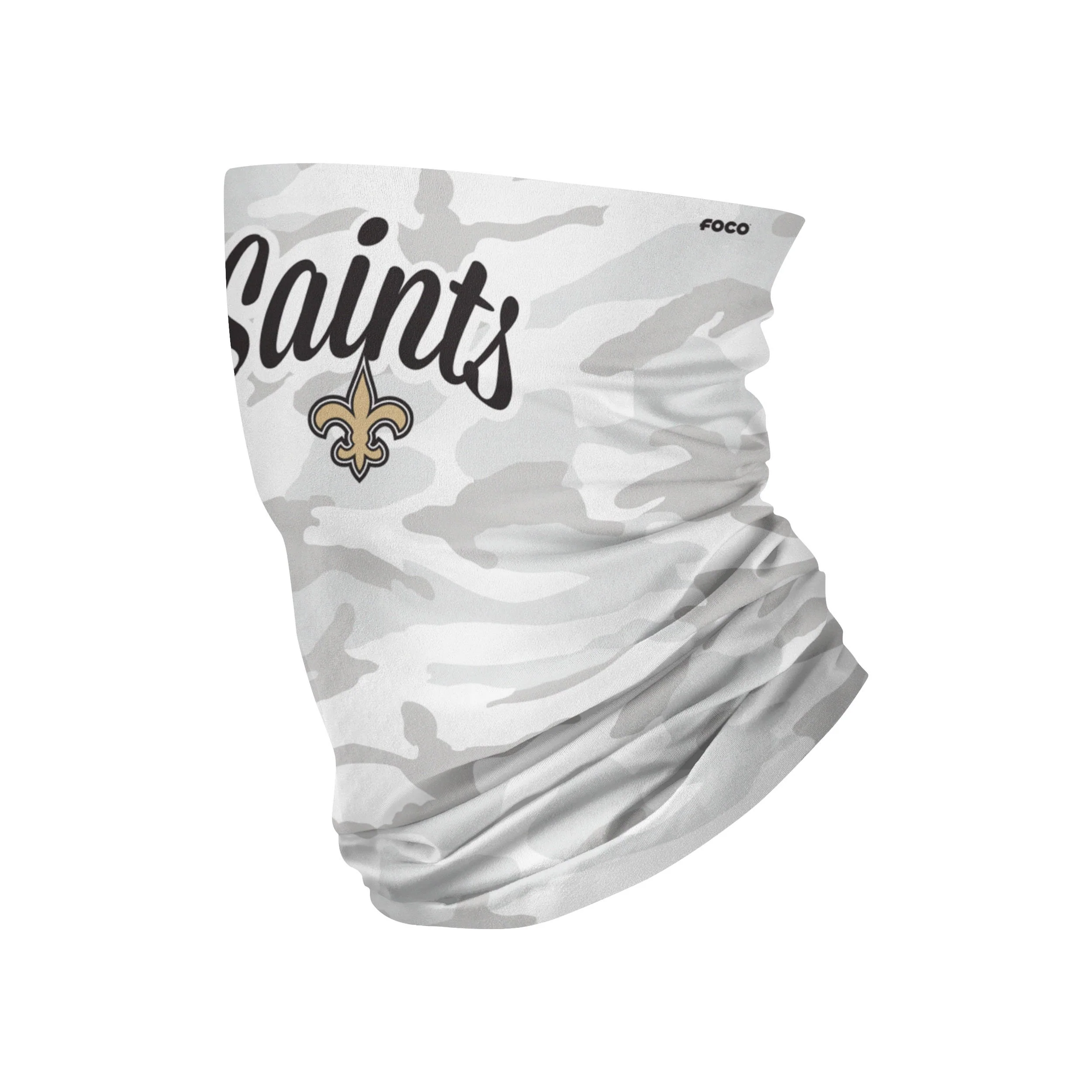 New Orleans Saints NFL Script Camo Gaiter Scarf