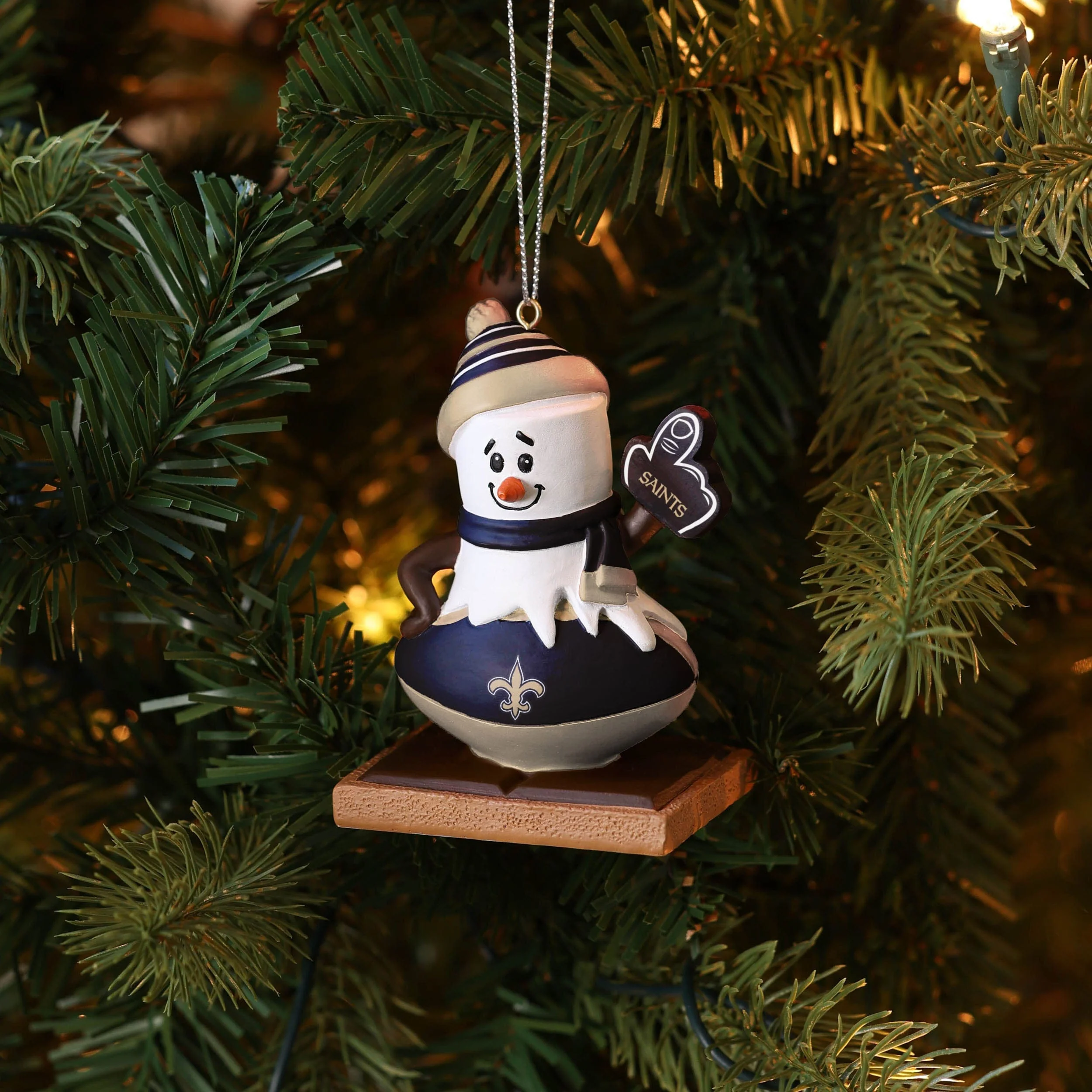 New Orleans Saints NFL Smore On Ball Ornament - Image 4