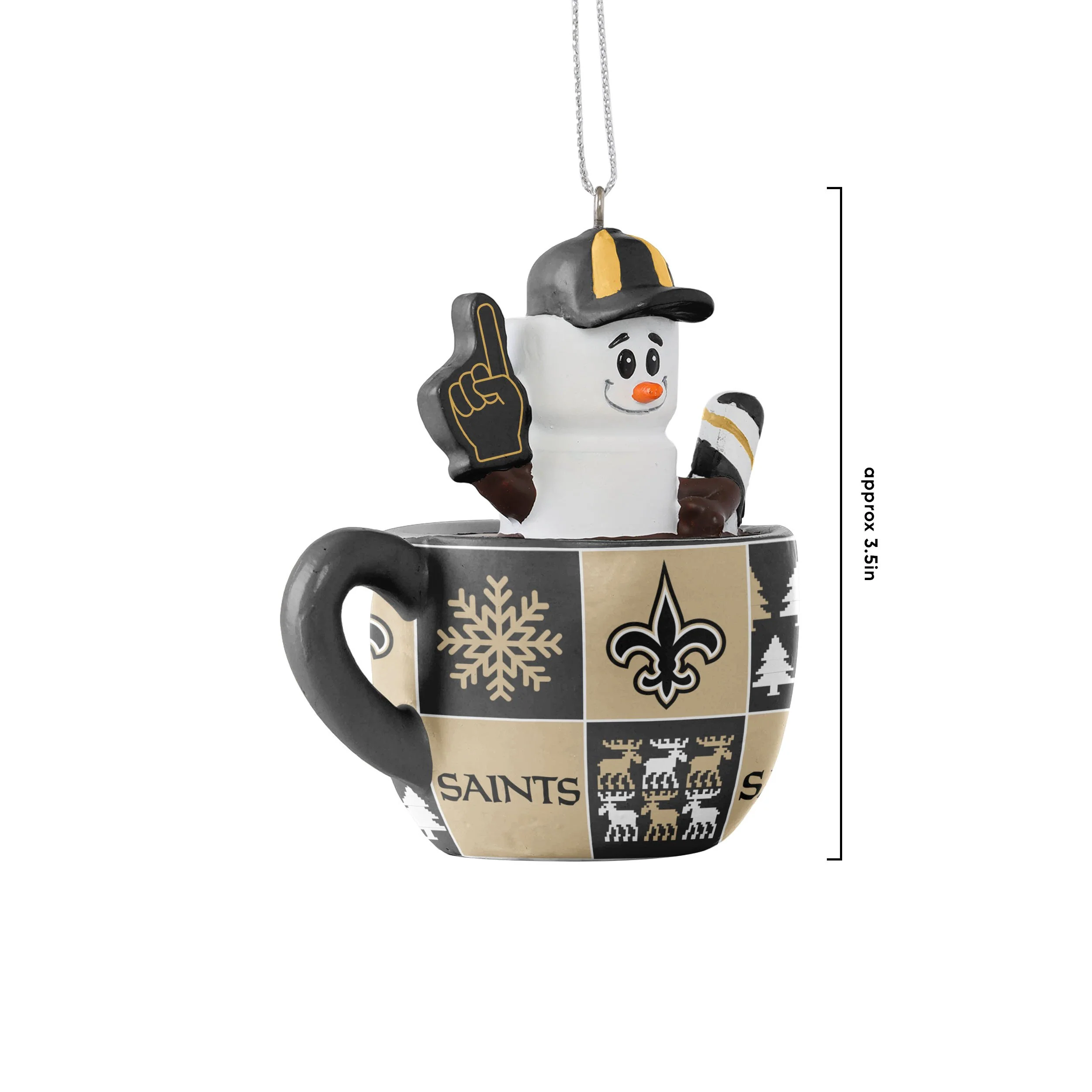 New Orleans Saints NFL Smores Mug Ornament - Image 3