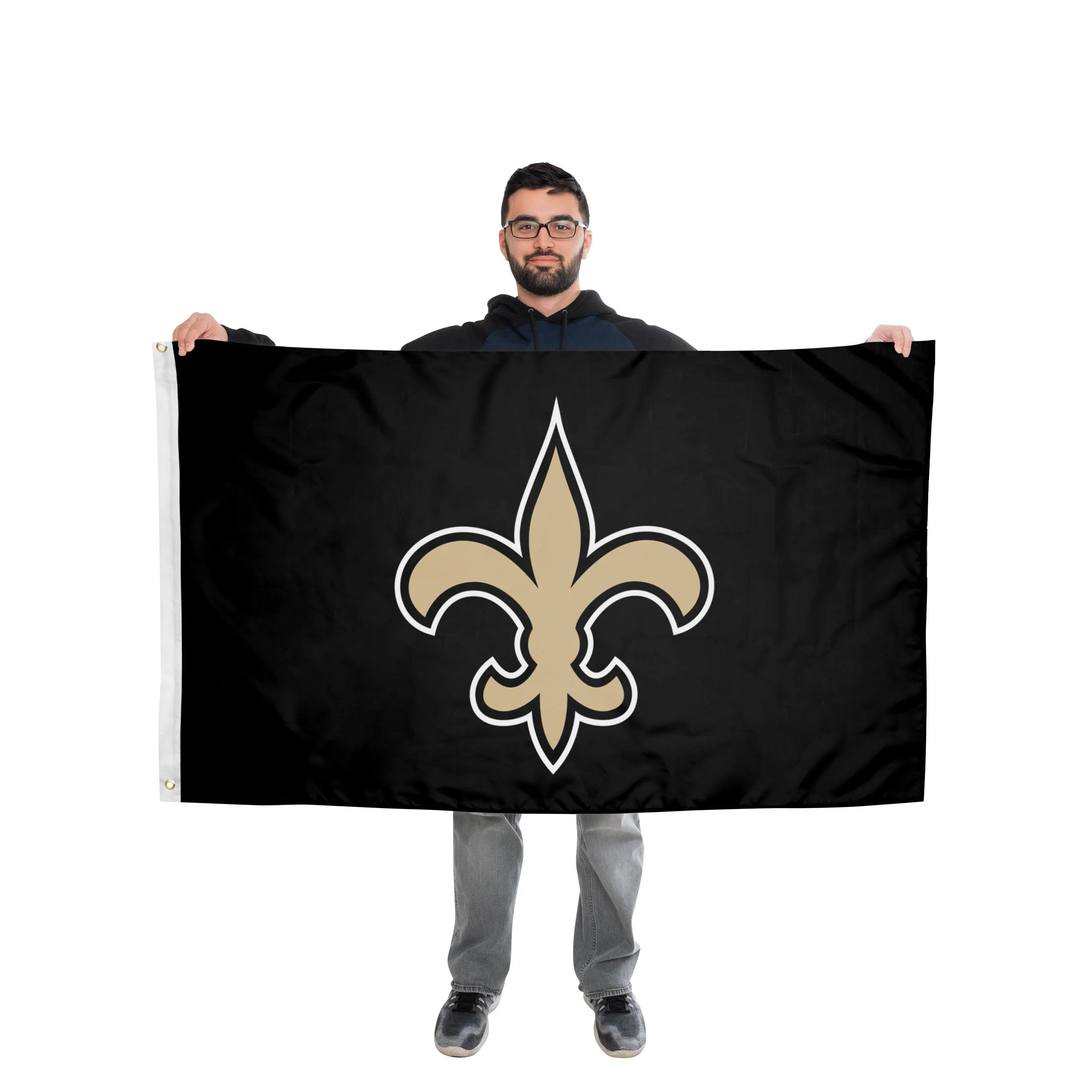 New Orleans Saints NFL Solid Horizontal Flag - Image 2