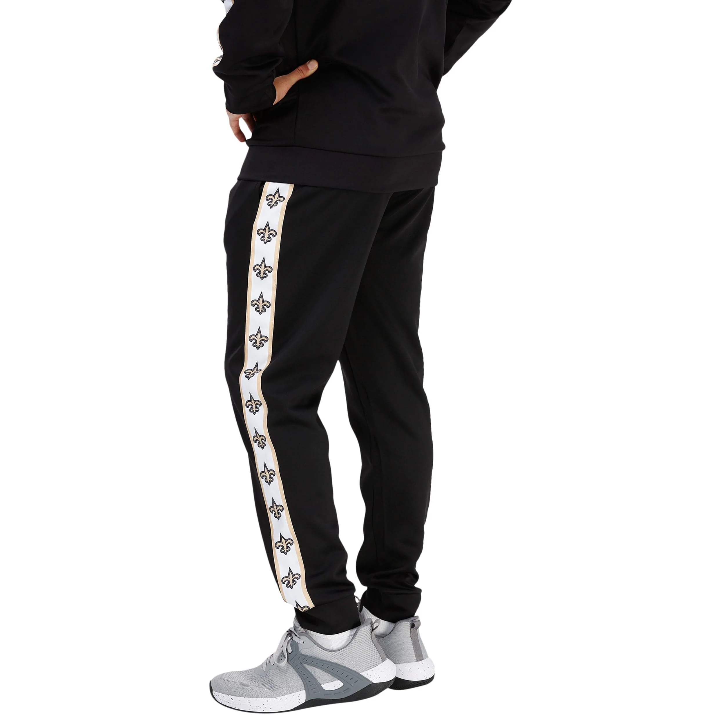 New Orleans Saints NFL Mens Stripe Logo Track Pants - Image 2