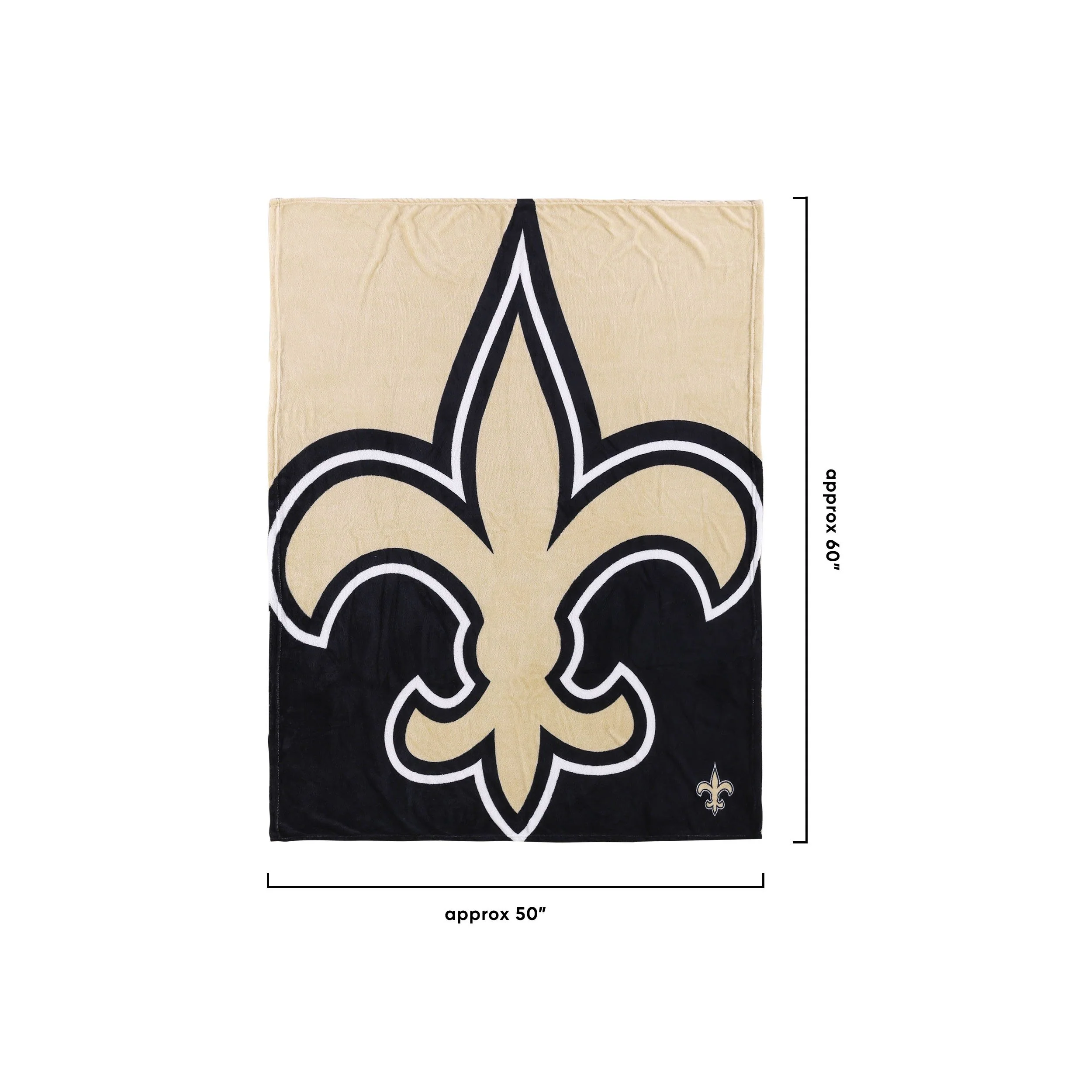 New Orleans Saints NFL Supreme Slumber Plush Throw Blanket - Image 3
