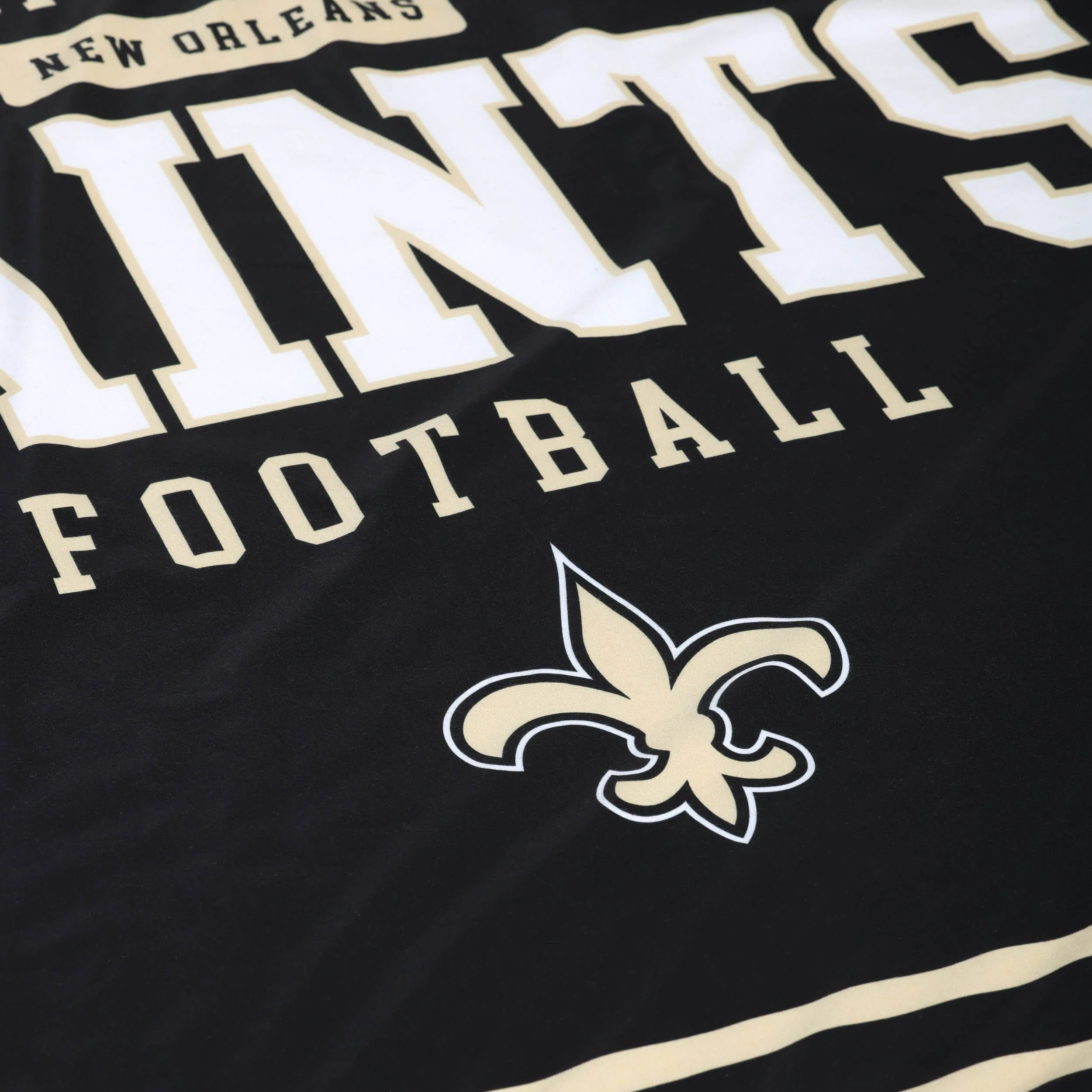 New Orleans Saints NFL Team Property Sherpa Plush Throw Blanket - Image 5