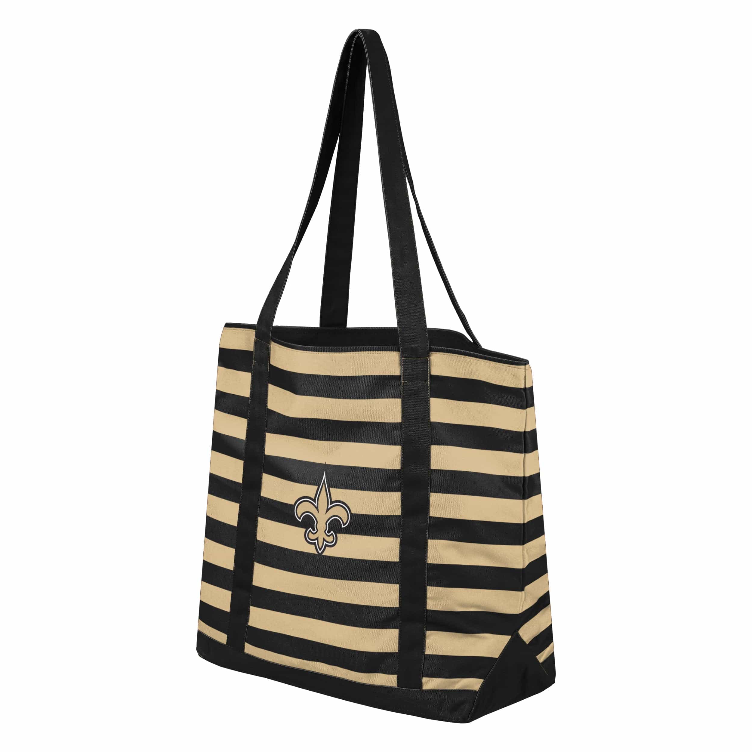 New Orleans Saints NFL Team Stripe Canvas Tote Bag - Image 2