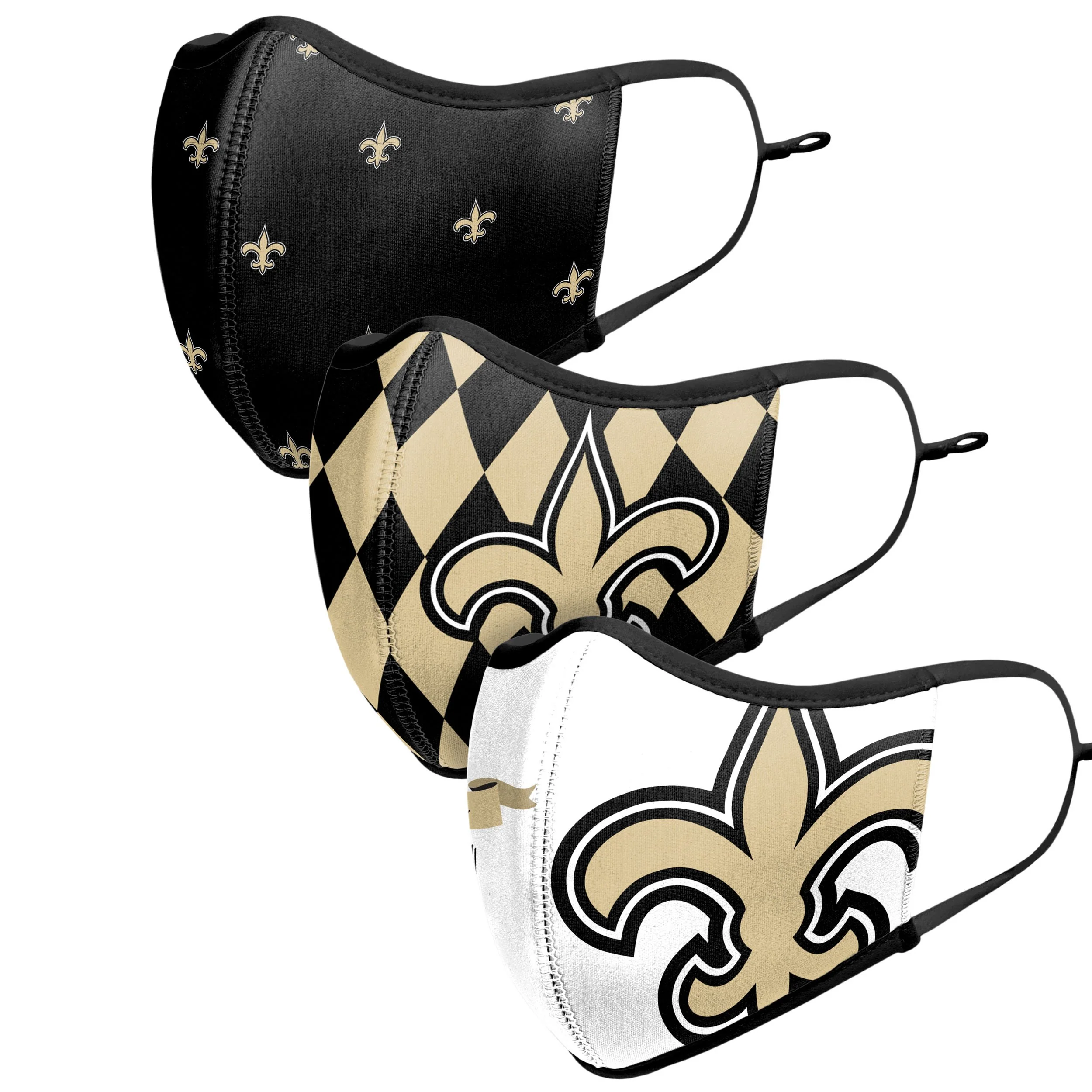 New Orleans Saints NFL Thematic Sport 3 Pack Face Cover - Image 4