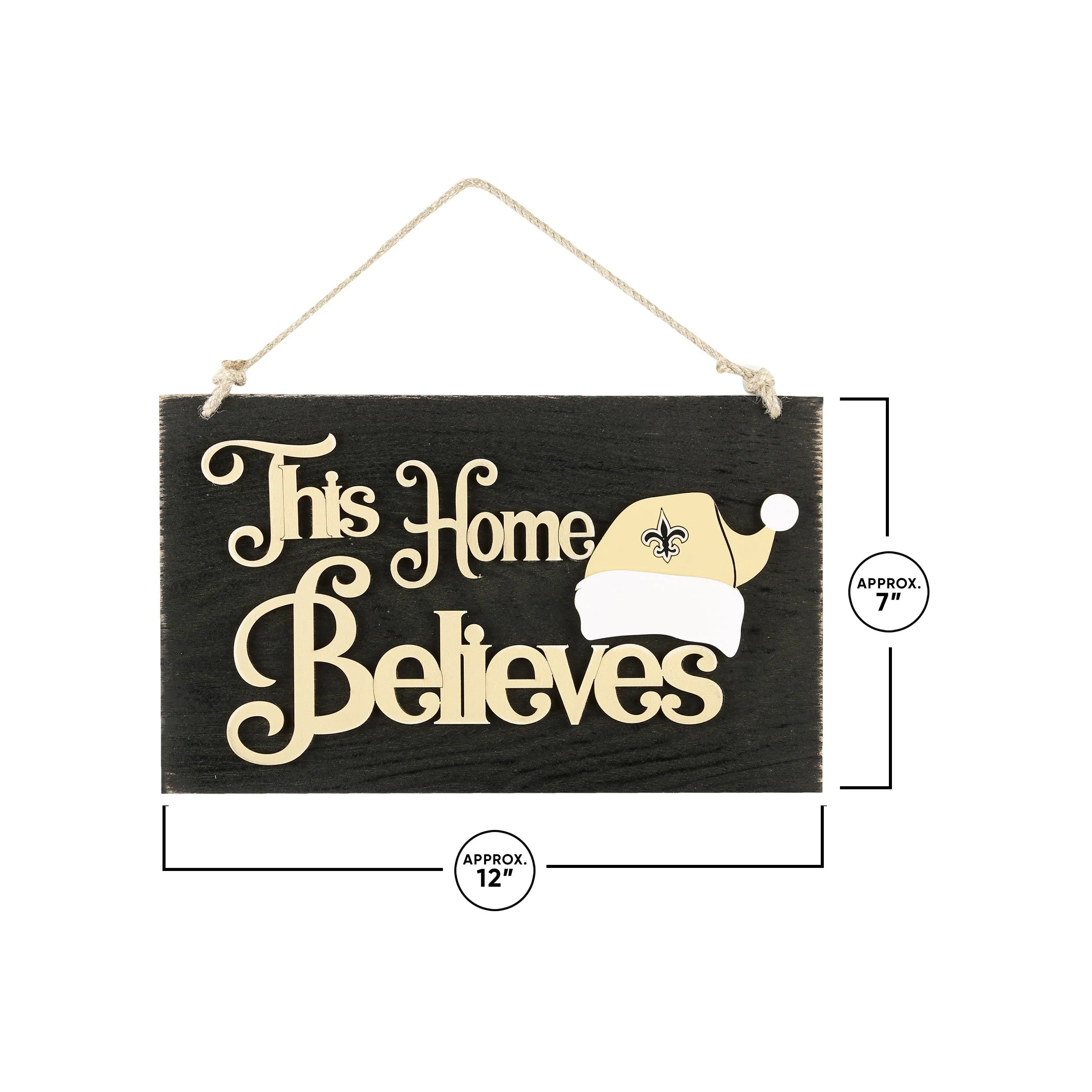 New Orleans Saints NFL This Home Believes Wall Sign - Image 3