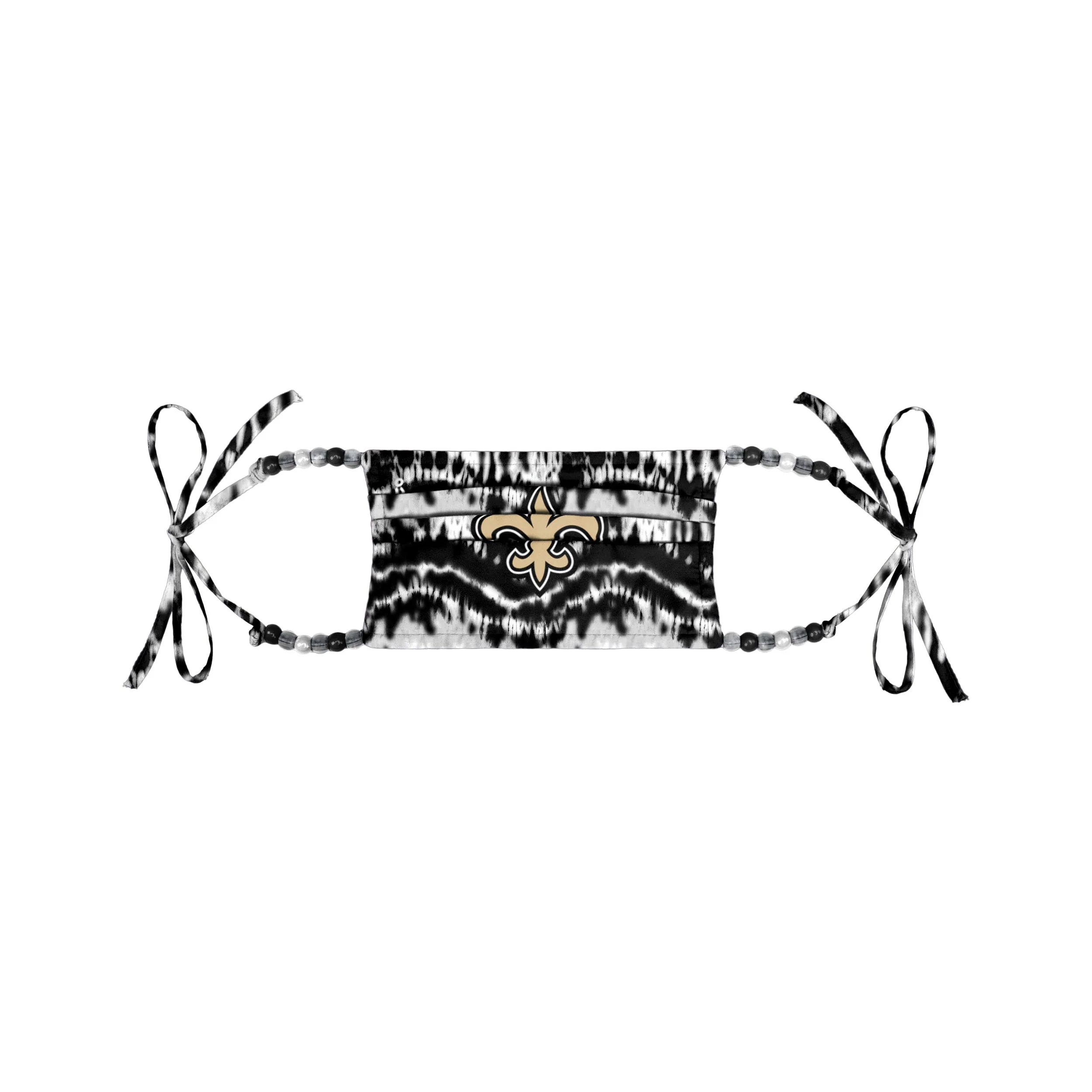 New Orleans Saints NFL Tie-Dye Beaded Tie-Back Face Cover - Image 5