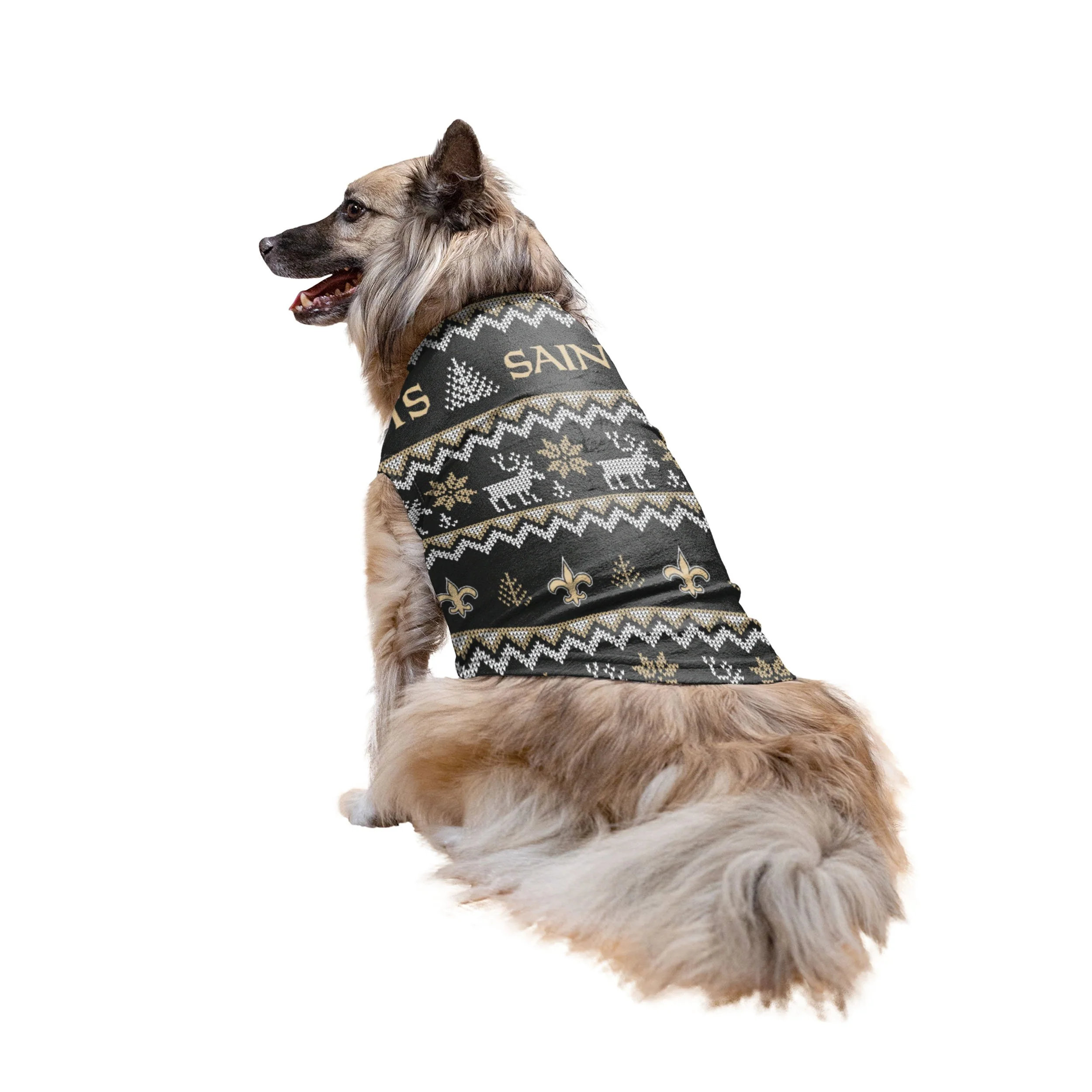 New Orleans Saints NFL Ugly Pattern Family Holiday Pajamas - Image 7