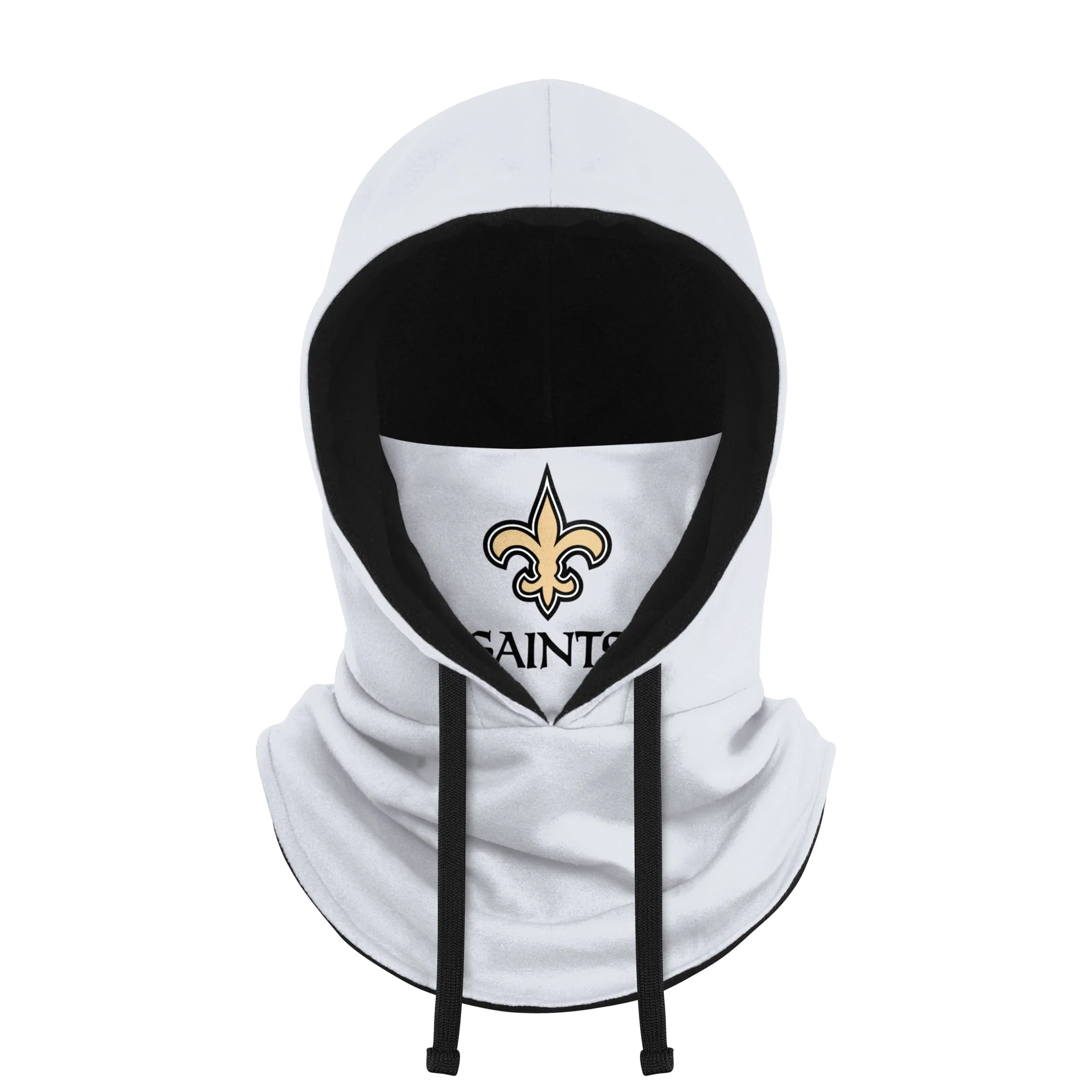 New Orleans Saints NFL White Drawstring Hooded Gaiter
