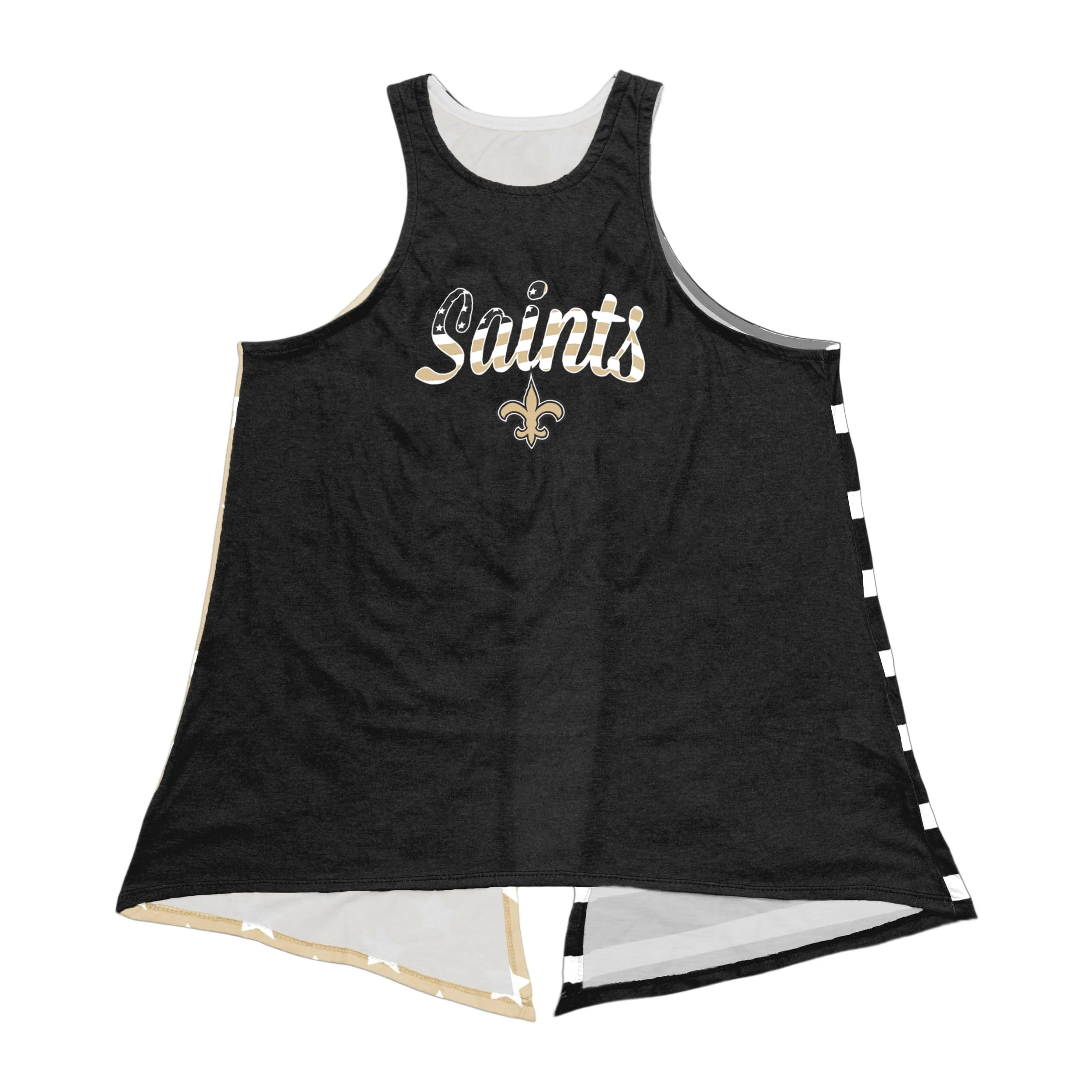 New Orleans Saints NFL Womens Americana Tie-Breaker Sleeveless Top - Image 3