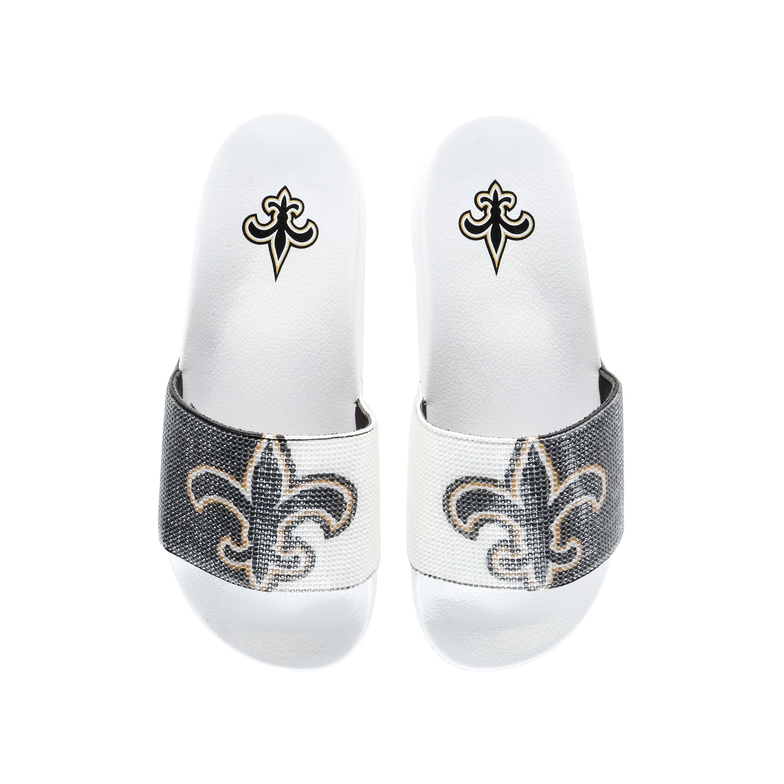 New Orleans Saints NFL Womens Big Logo Shimmer Slide - Image 2