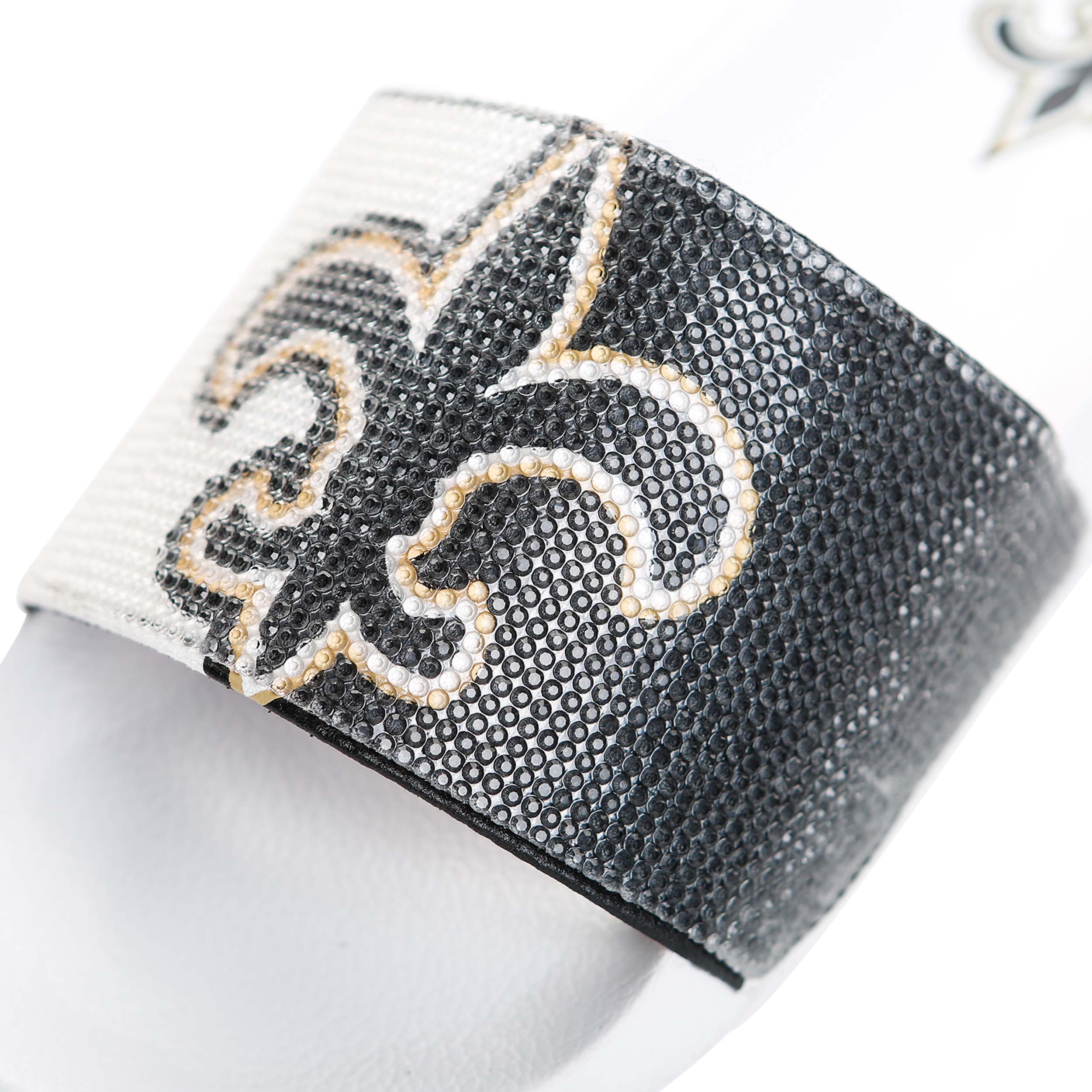 New Orleans Saints NFL Womens Big Logo Shimmer Slide - Image 3