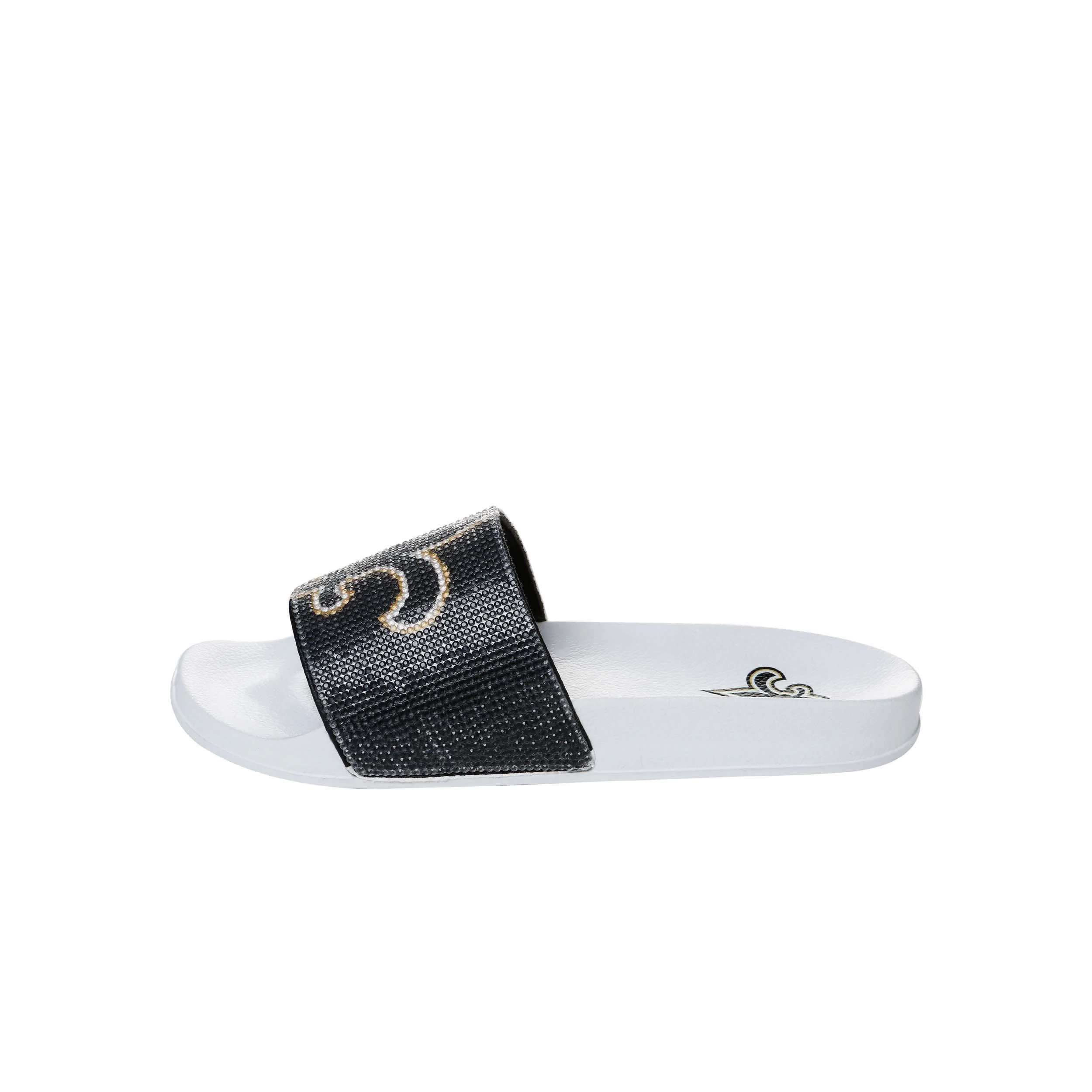 New Orleans Saints NFL Womens Big Logo Shimmer Slide - Image 4