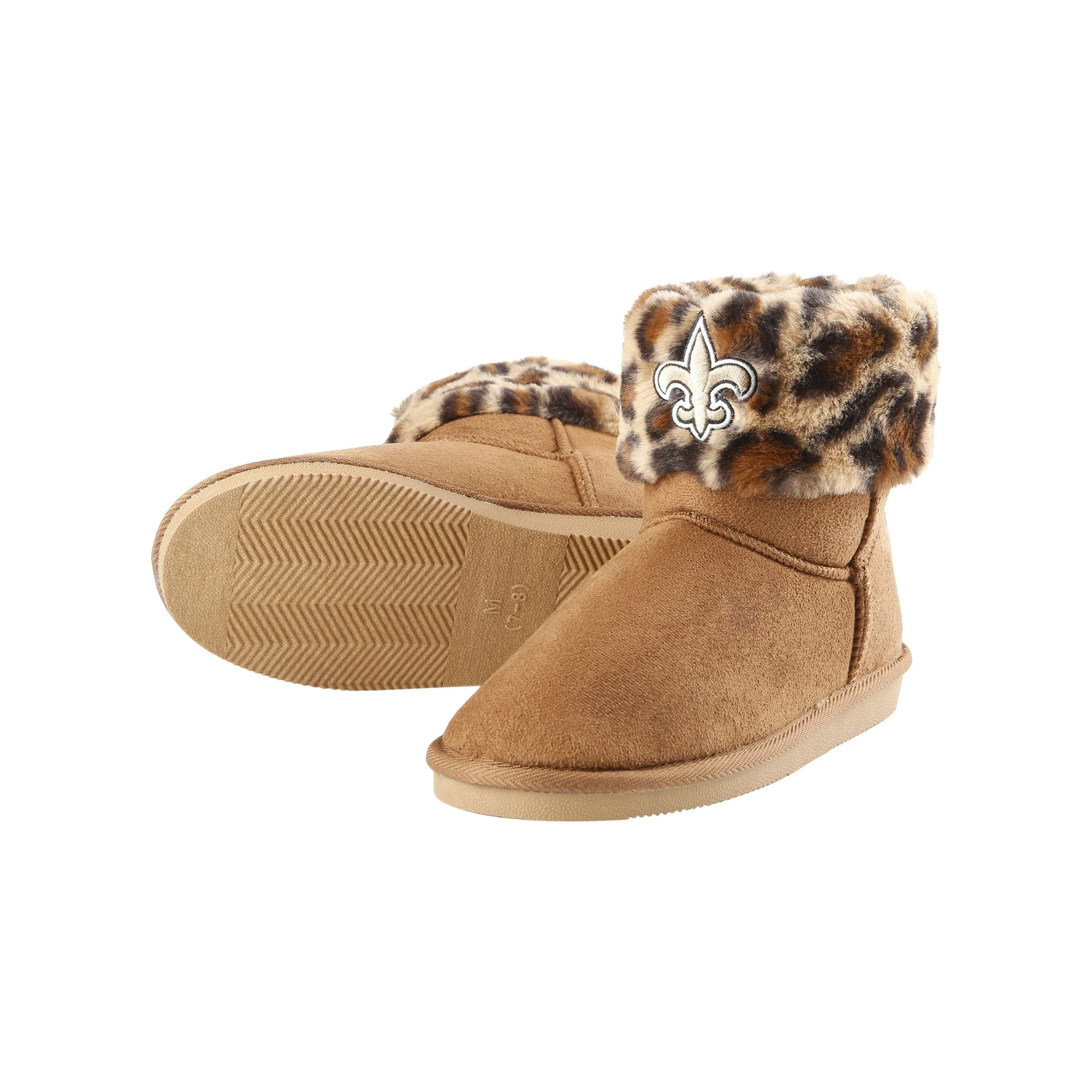 New Orleans Saints NFL Womens Cheetah Fur Boots - Image 4