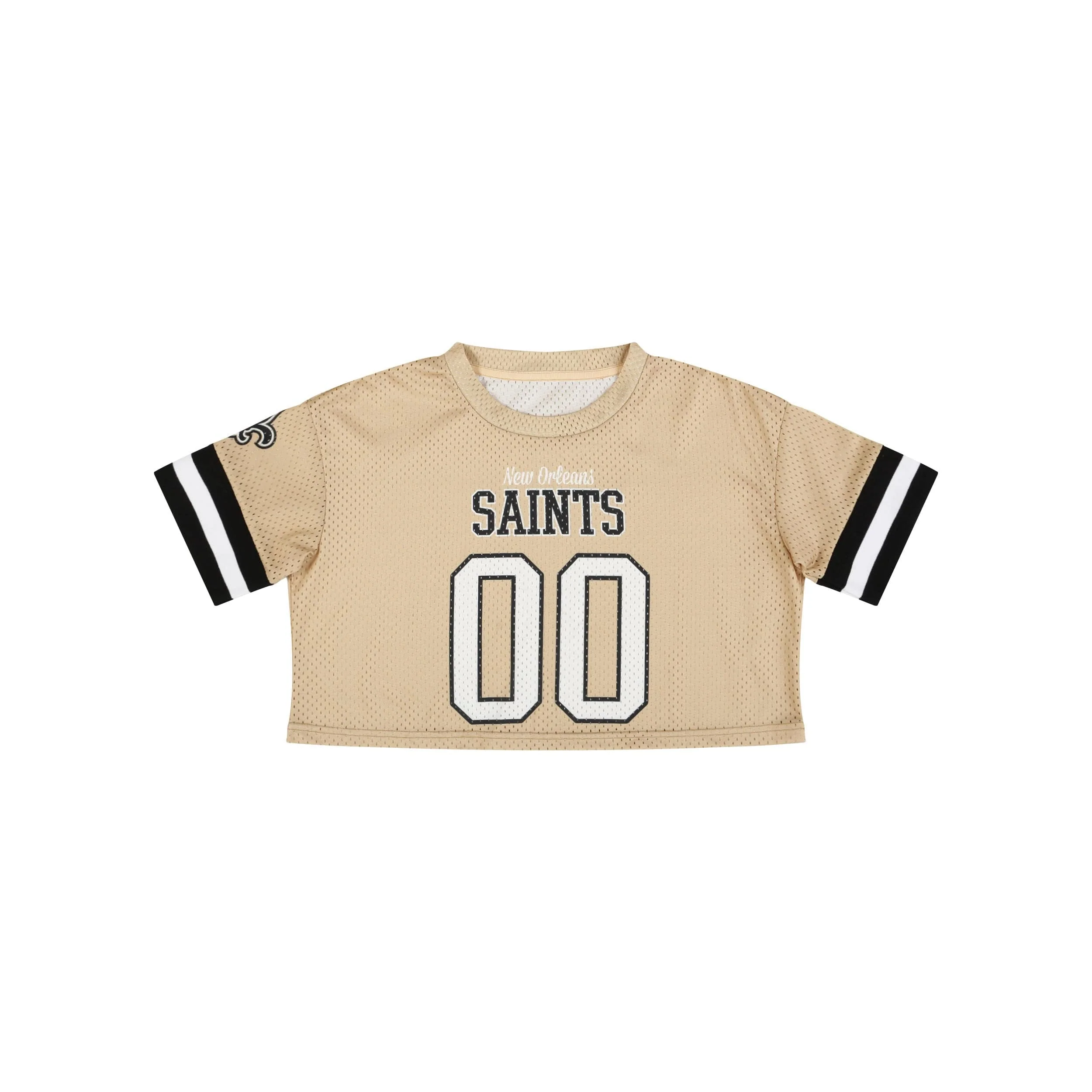 New Orleans Saints NFL Womens Gameday Mesh Crop Top - Image 3