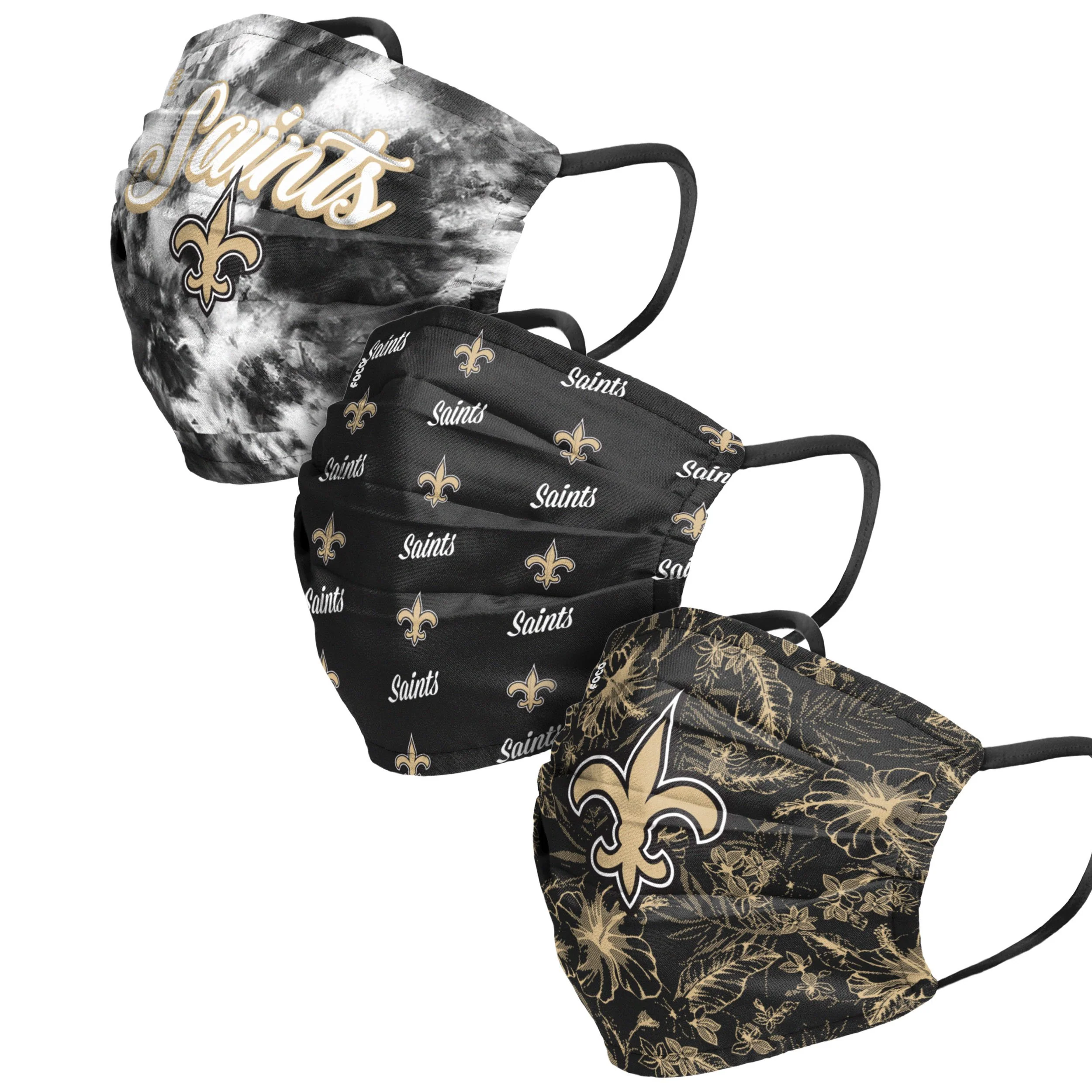 New Orleans Saints NFL Womens Matchday 3 Pack Face Cover