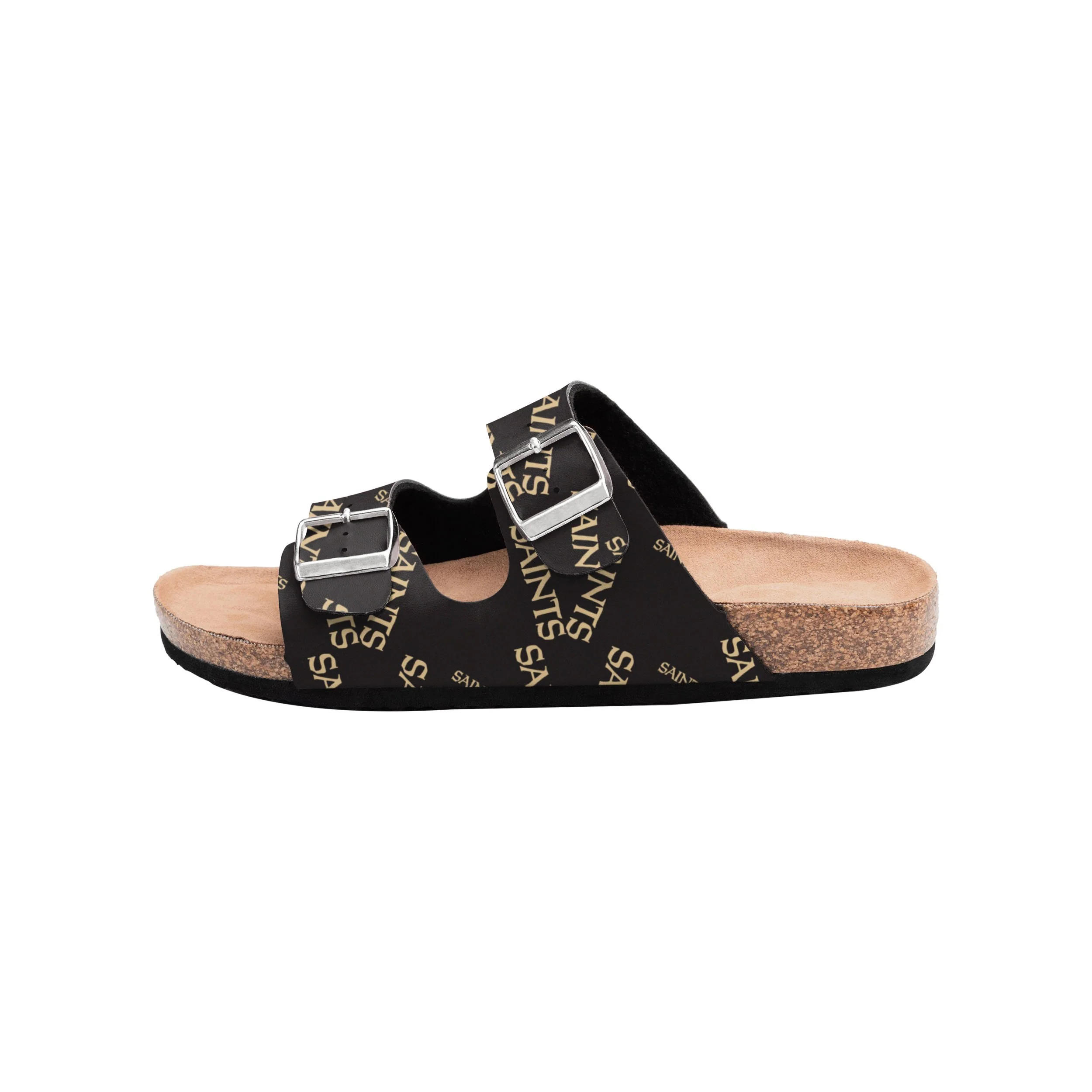 New Orleans Saints NFL Womens Mini Print Double Buckle Sandal - Image 4
