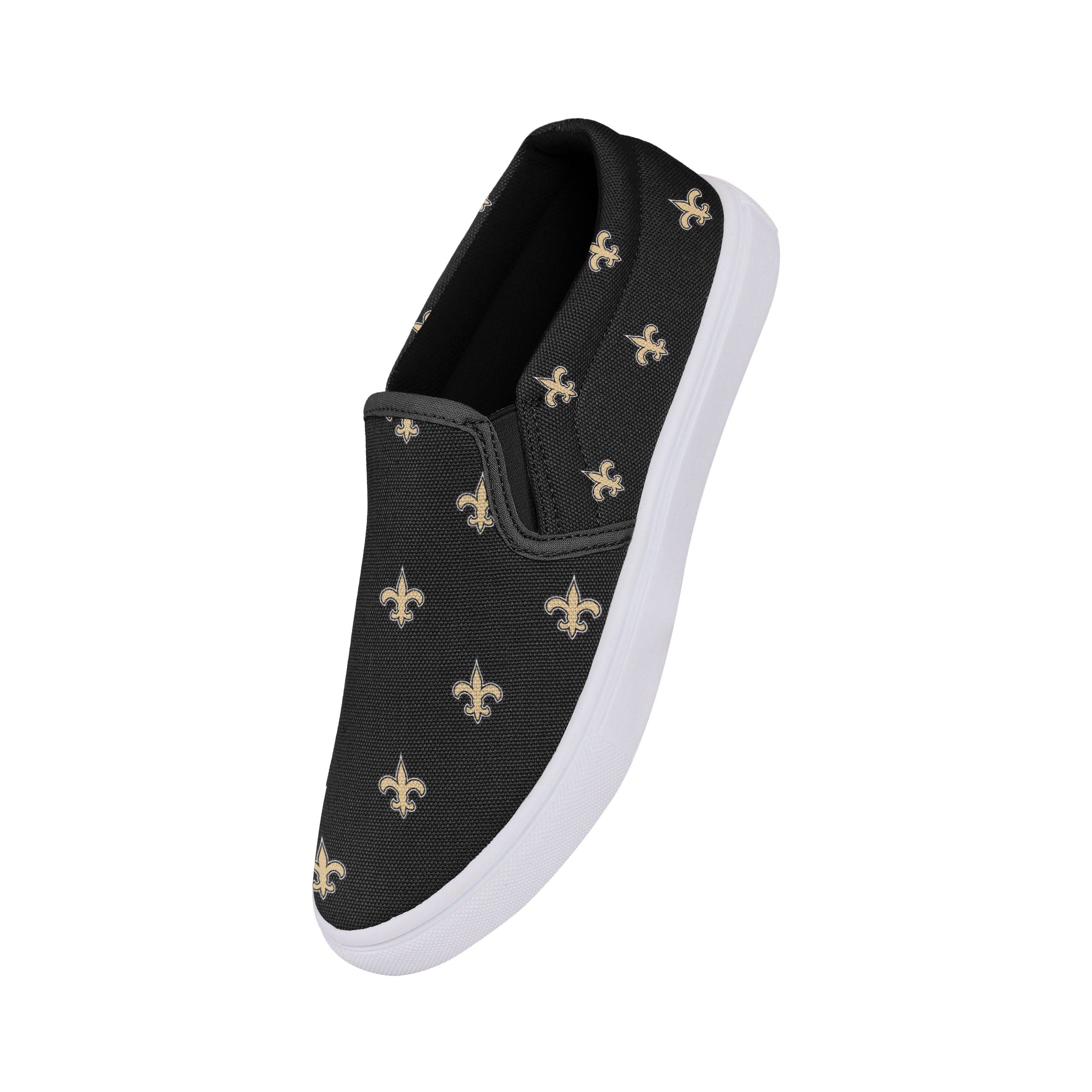 New Orleans Saints NFL Womens Repeat Logo Slip On Canvas Shoe - Image 2