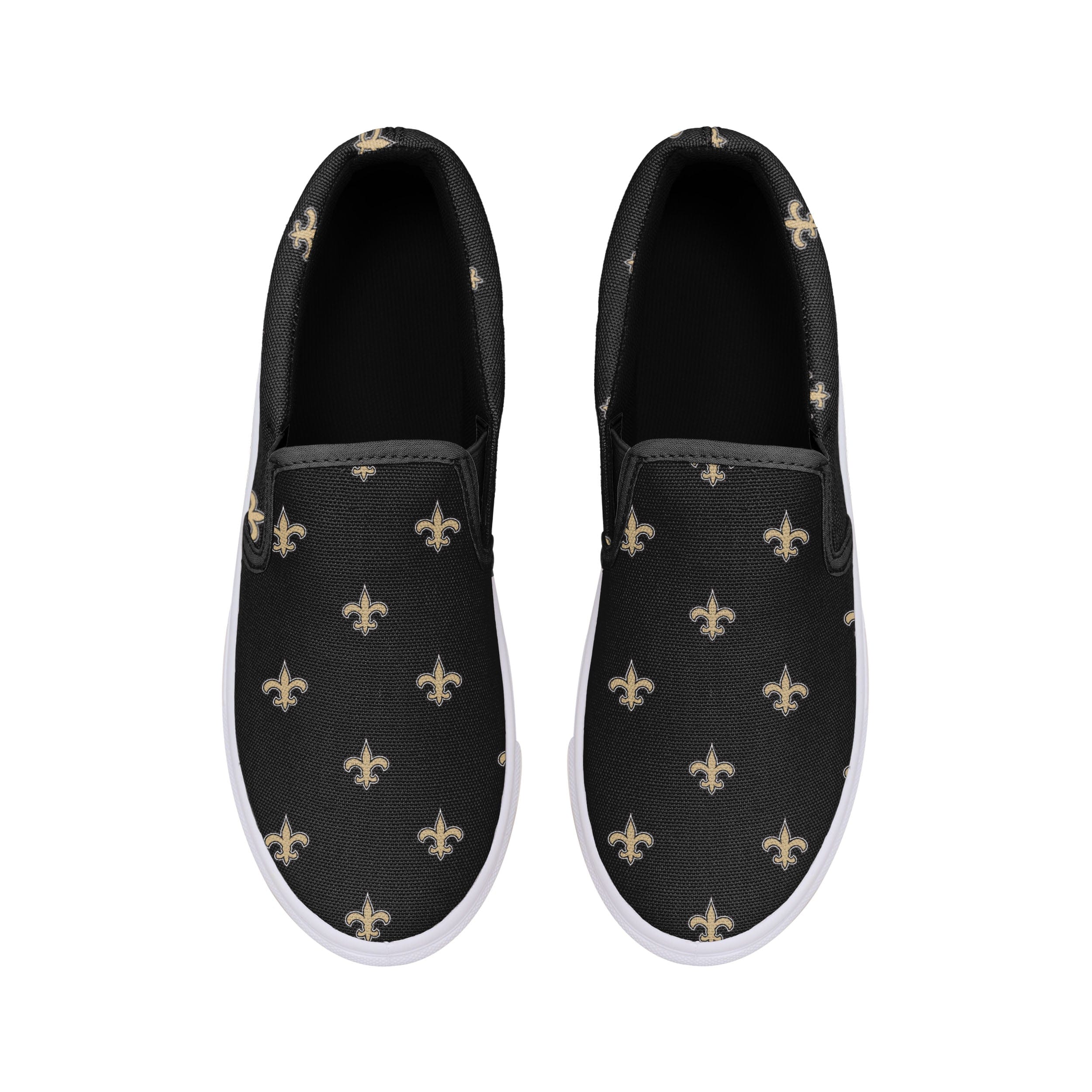 New Orleans Saints NFL Womens Repeat Logo Slip On Canvas Shoe - Image 3