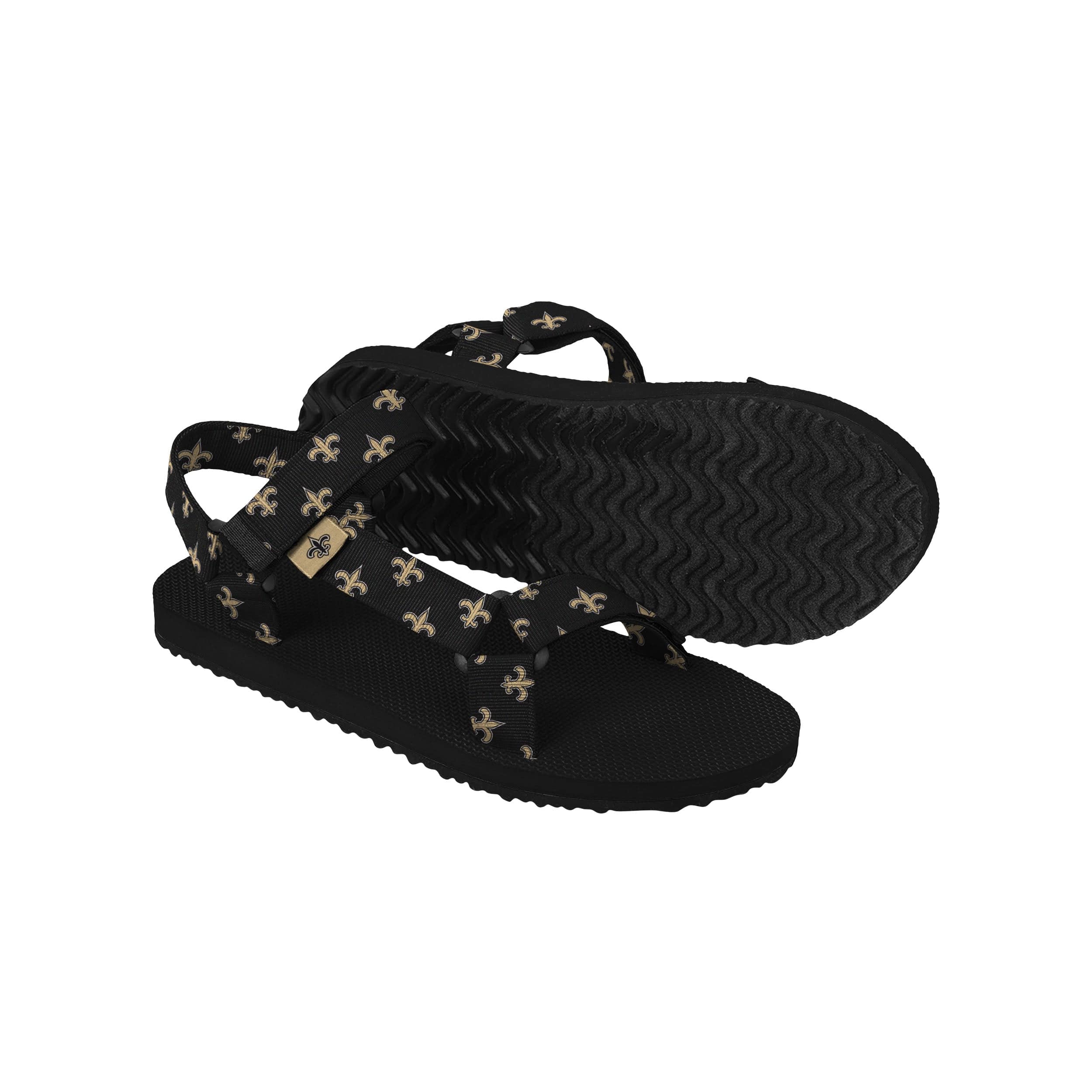 New Orleans Saints NFL Womens Repeat Logo Strap Sandal - Image 3