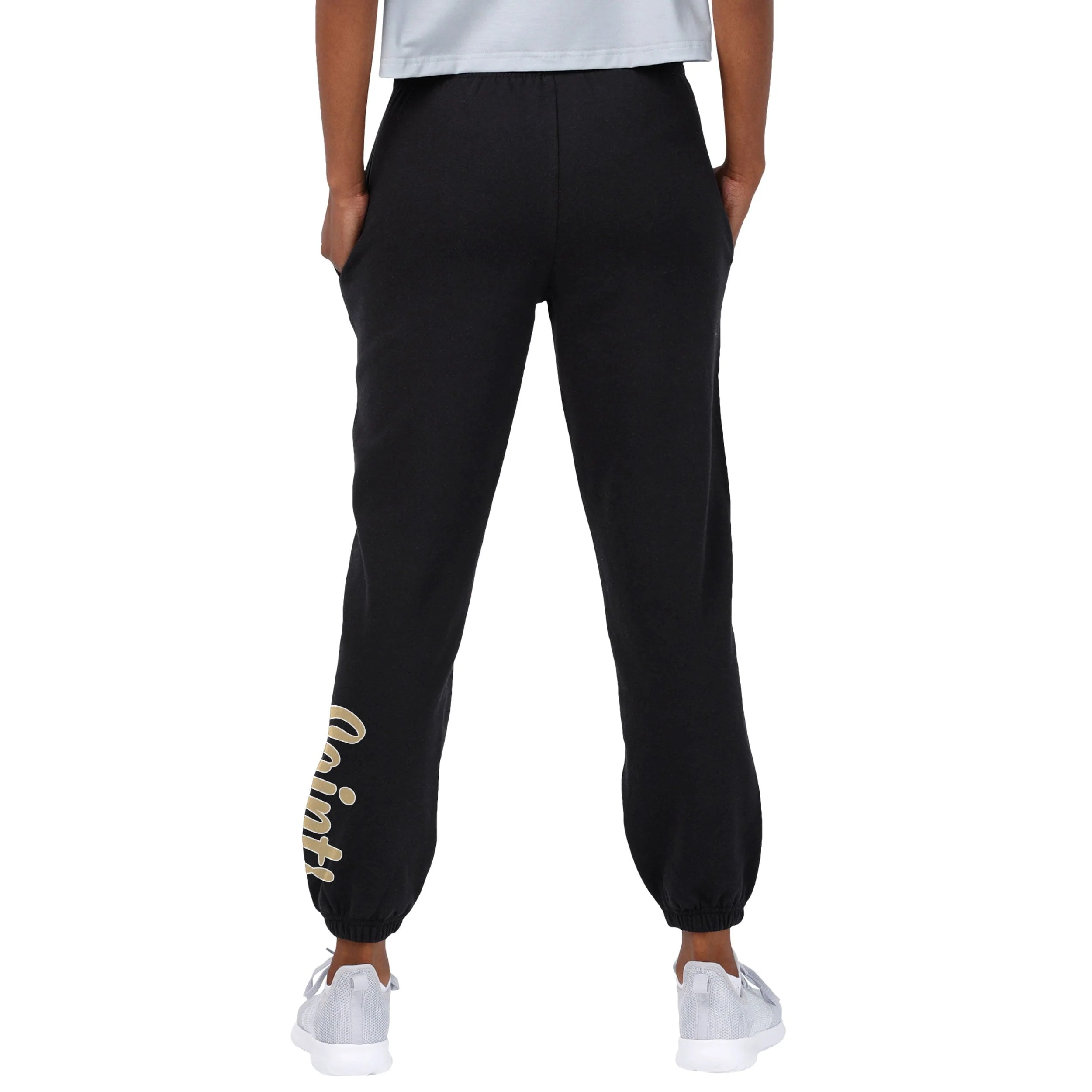 New Orleans Saints NFL Womens Script Wordmark Team Color Sweatpants - Image 2