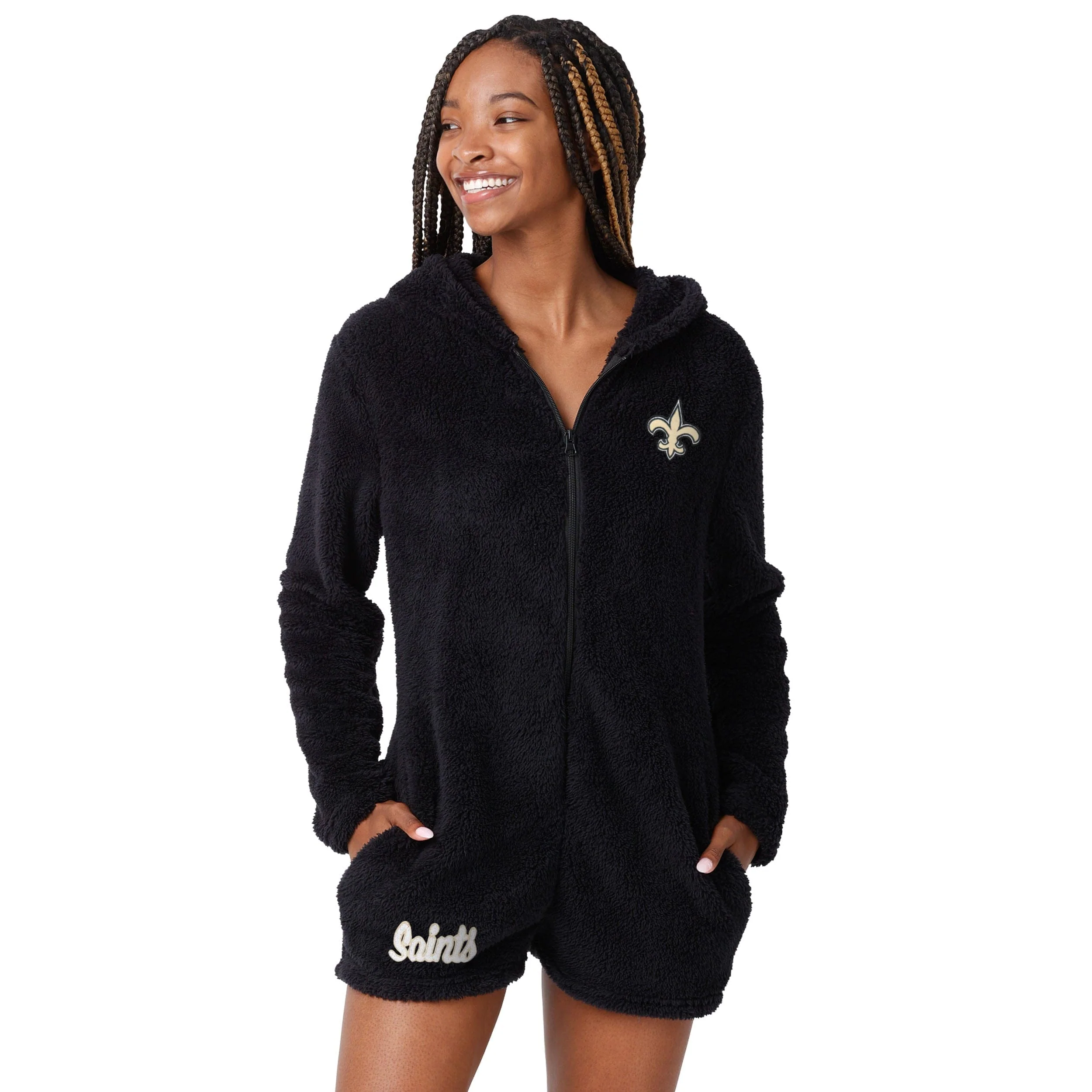 New Orleans Saints NFL Womens Short Cozy One Piece Pajamas