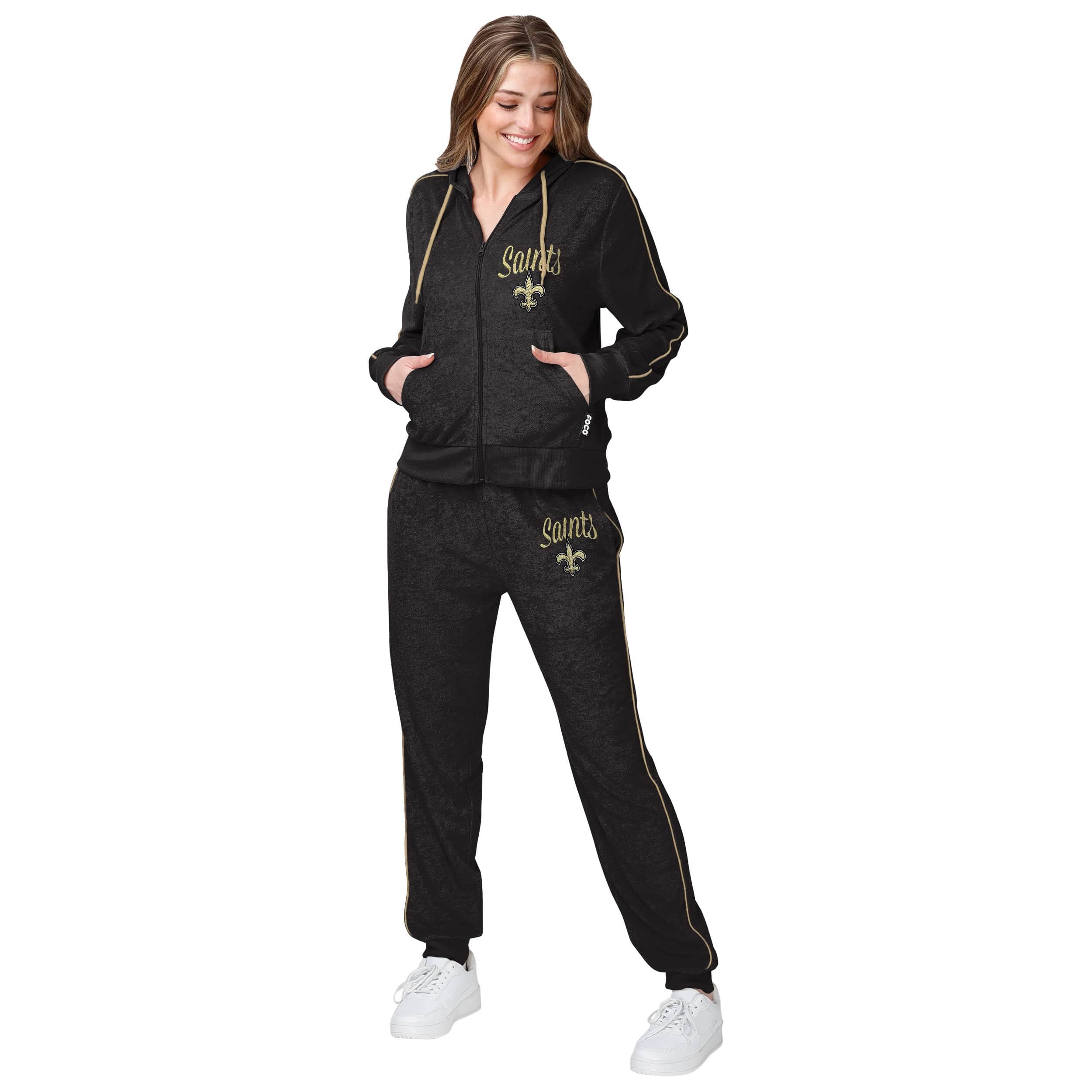New Orleans Saints NFL Womens Terry Knit Joggers - Image 5