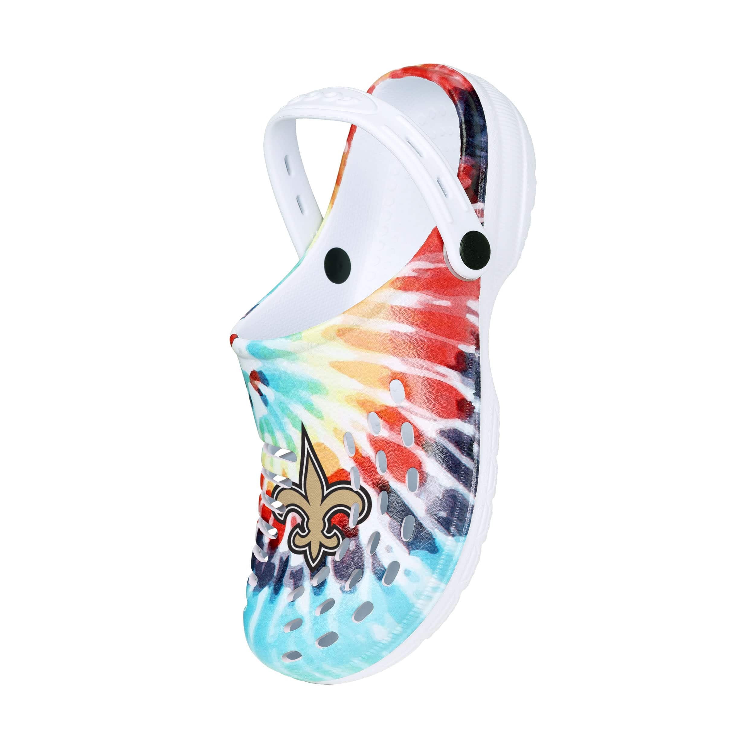 New Orleans Saints NFL Womens Tie-Dye Clog With Strap - Image 3