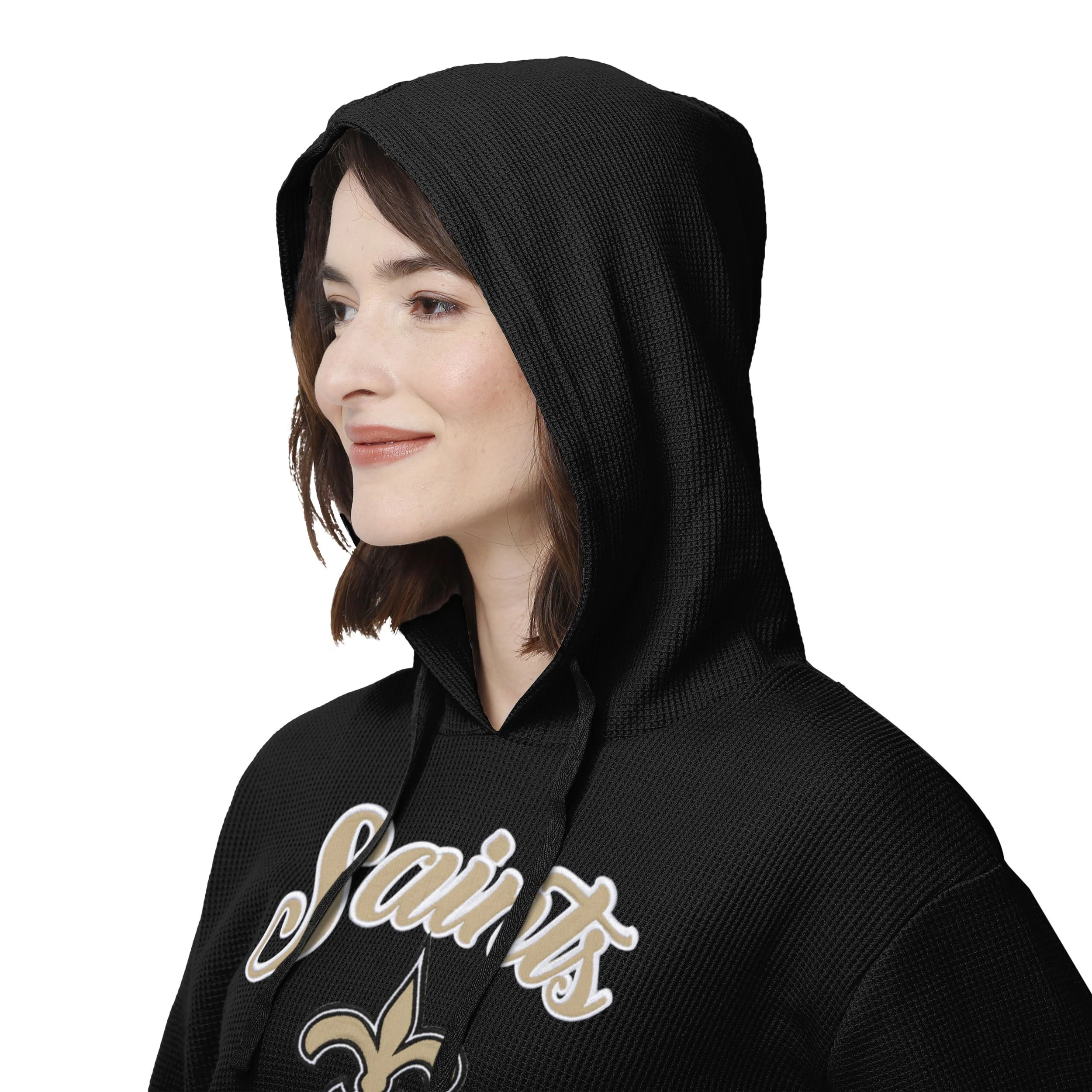 New Orleans Saints NFL Womens Waffle Lounge Sweater - Image 5