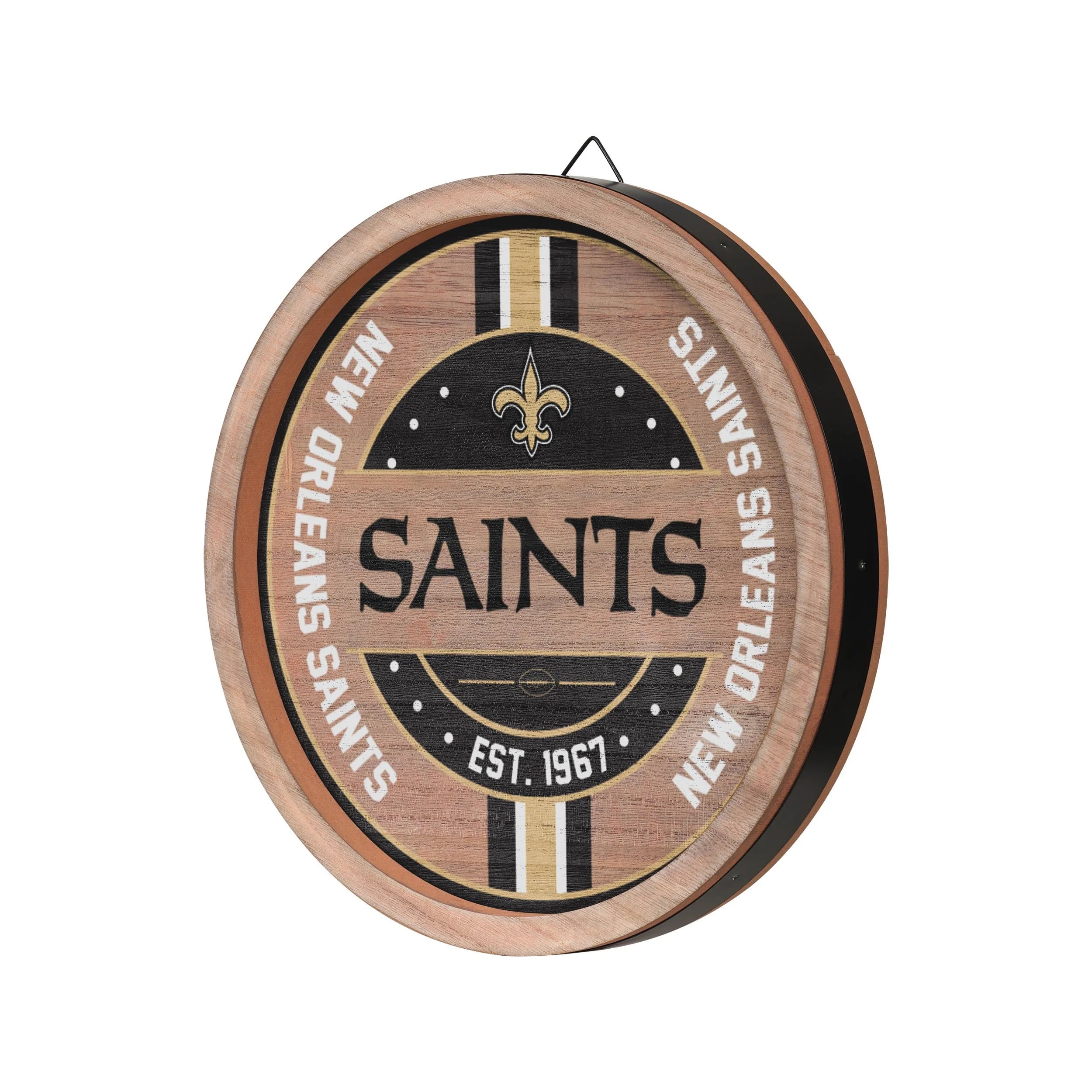 New Orleans Saints NFL Wooden Barrel Sign - Image 2