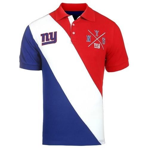 New York Giants Cotton Rugby Polo Diagonal Stripe - Image 5