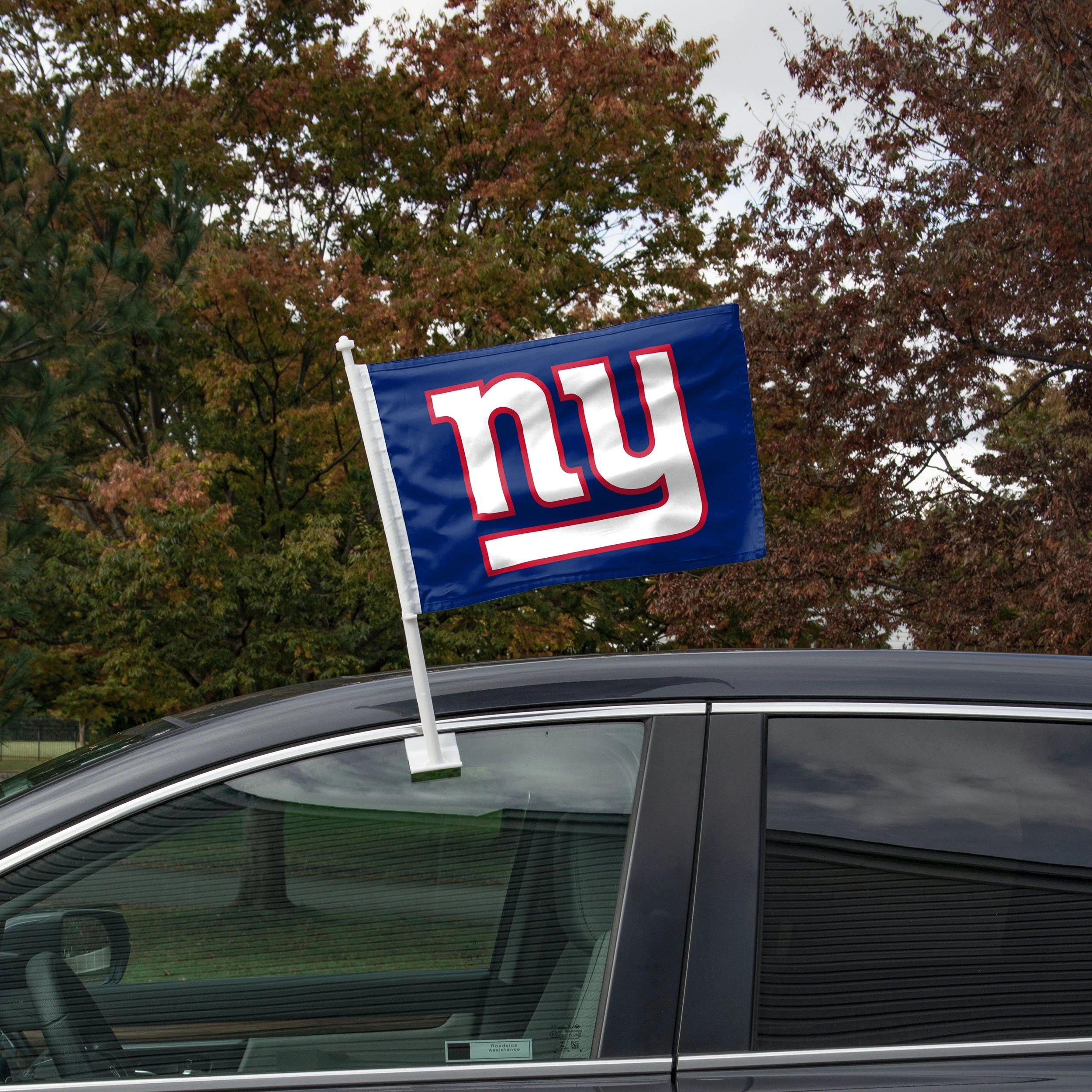 New York Giants NFL 2 Pack Solid Car Flag - Image 2