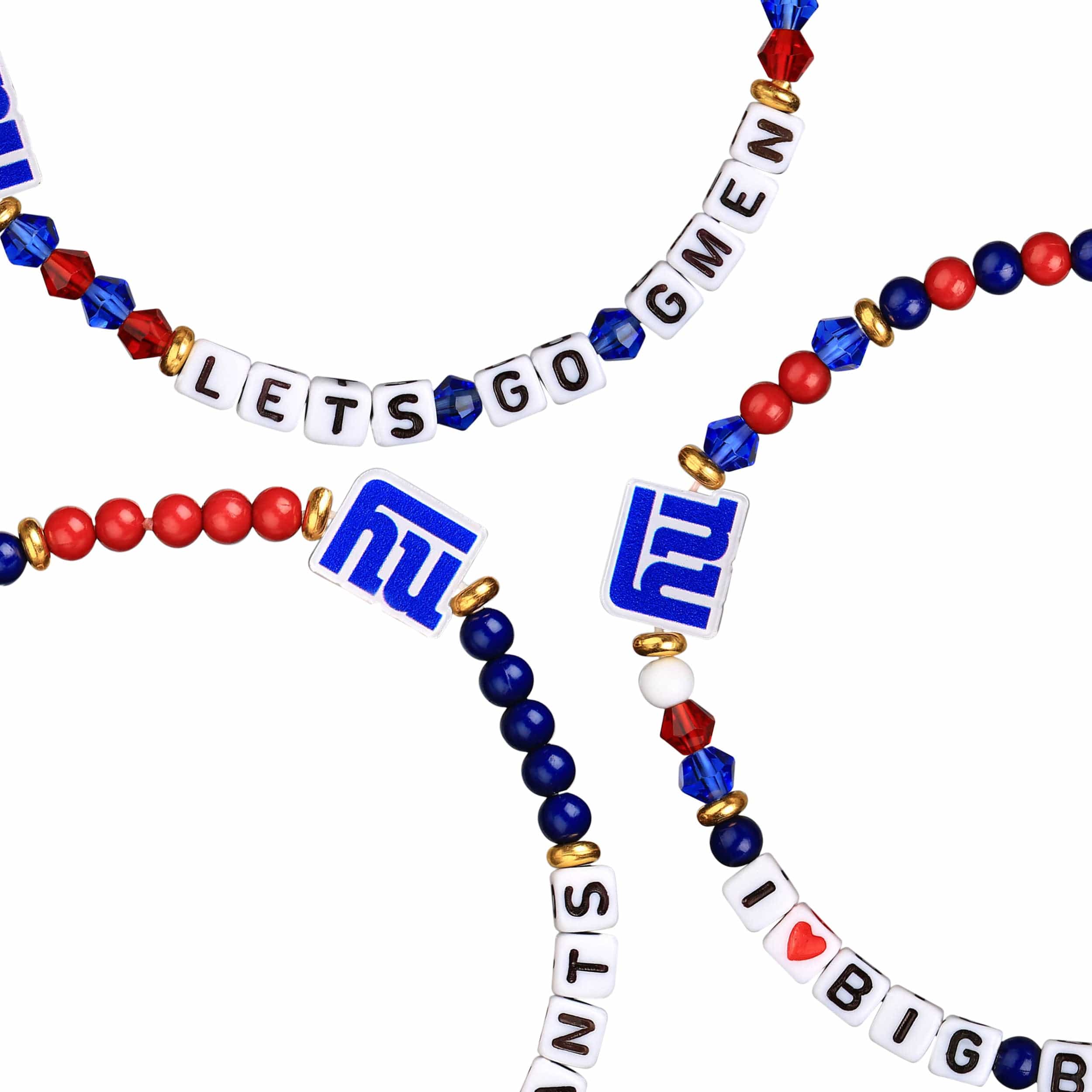 New York Giants NFL 3 Pack Friendship Bracelet - Image 2