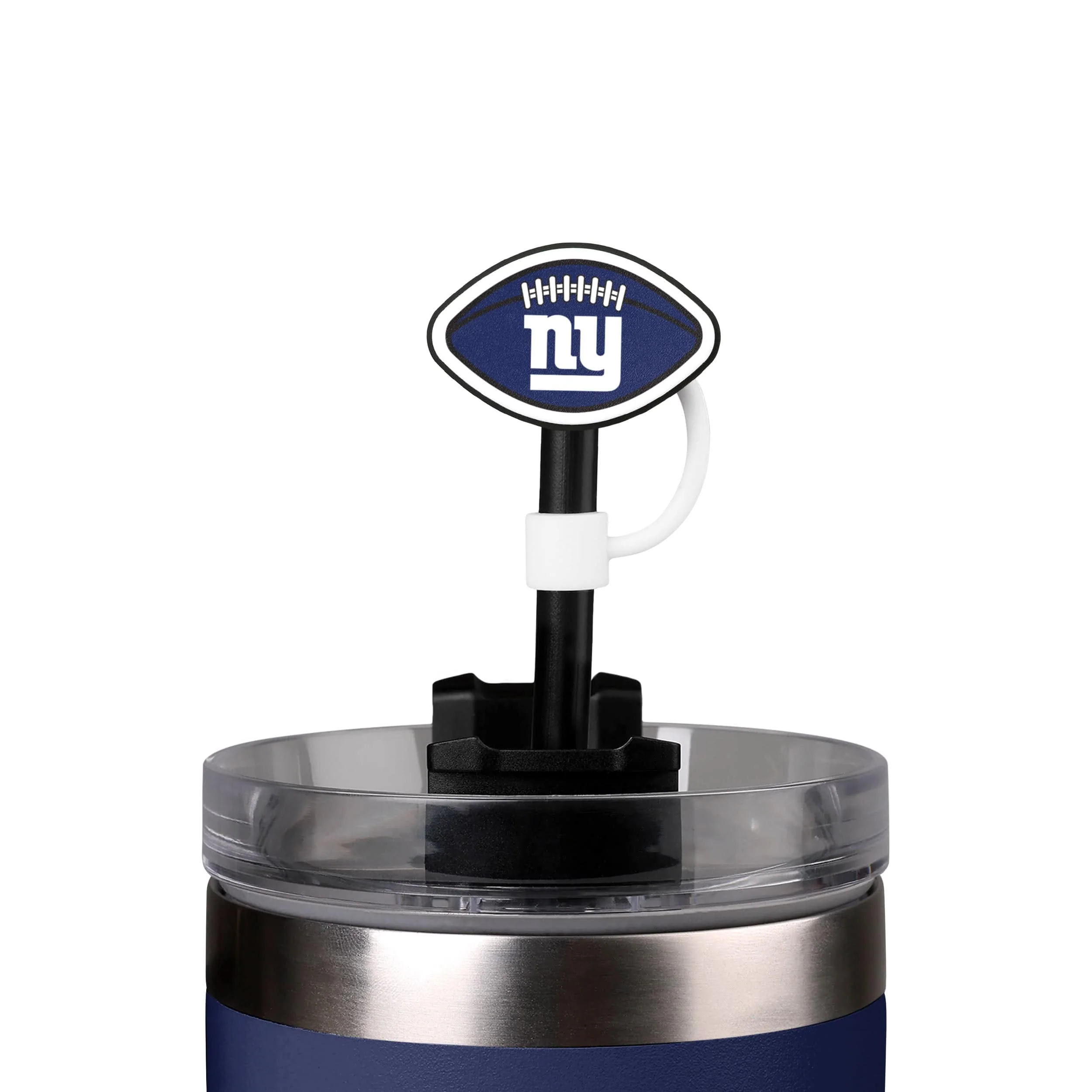New York Giants NFL 3 Pack Primary Logo Straw Toppers - Image 2